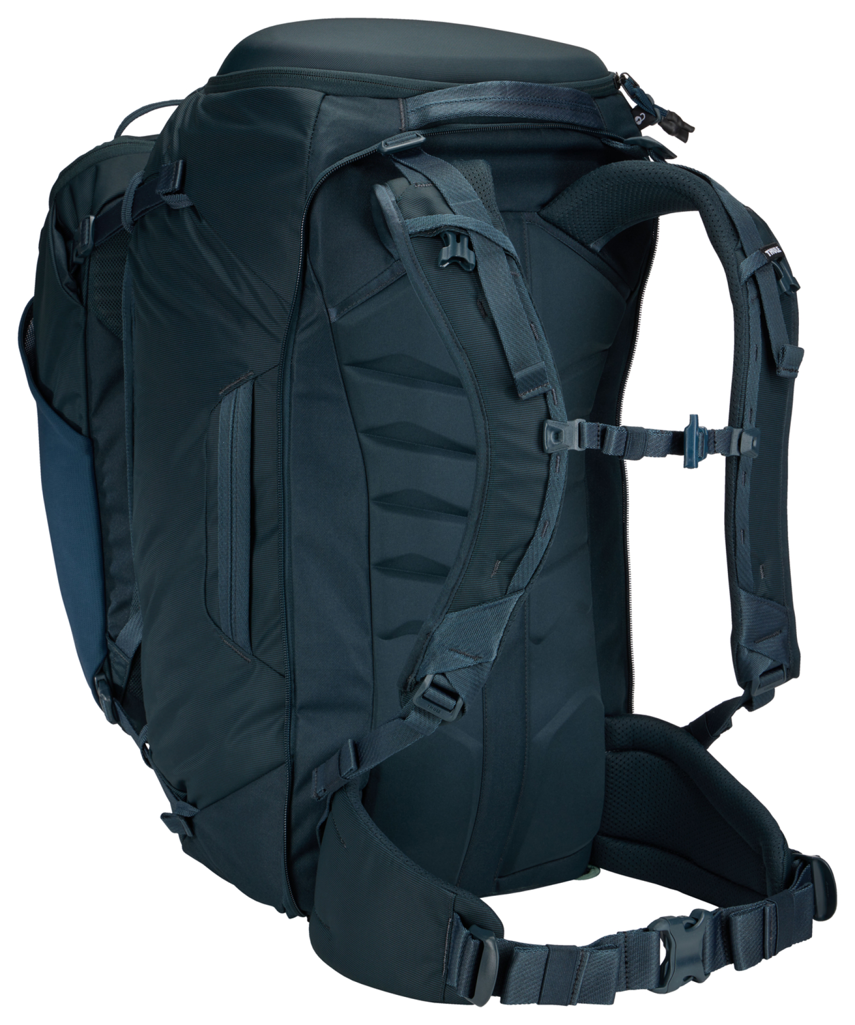 Thule Landmark 70L resepackning. Mörkaste blå