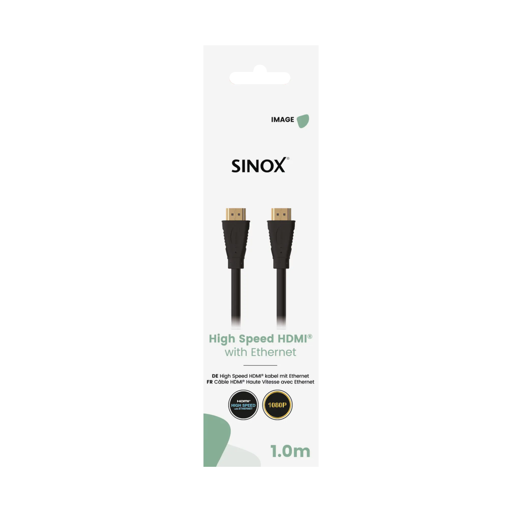 Sinox HDMI™ kabel 4K30Hz+E. 1m. Svart