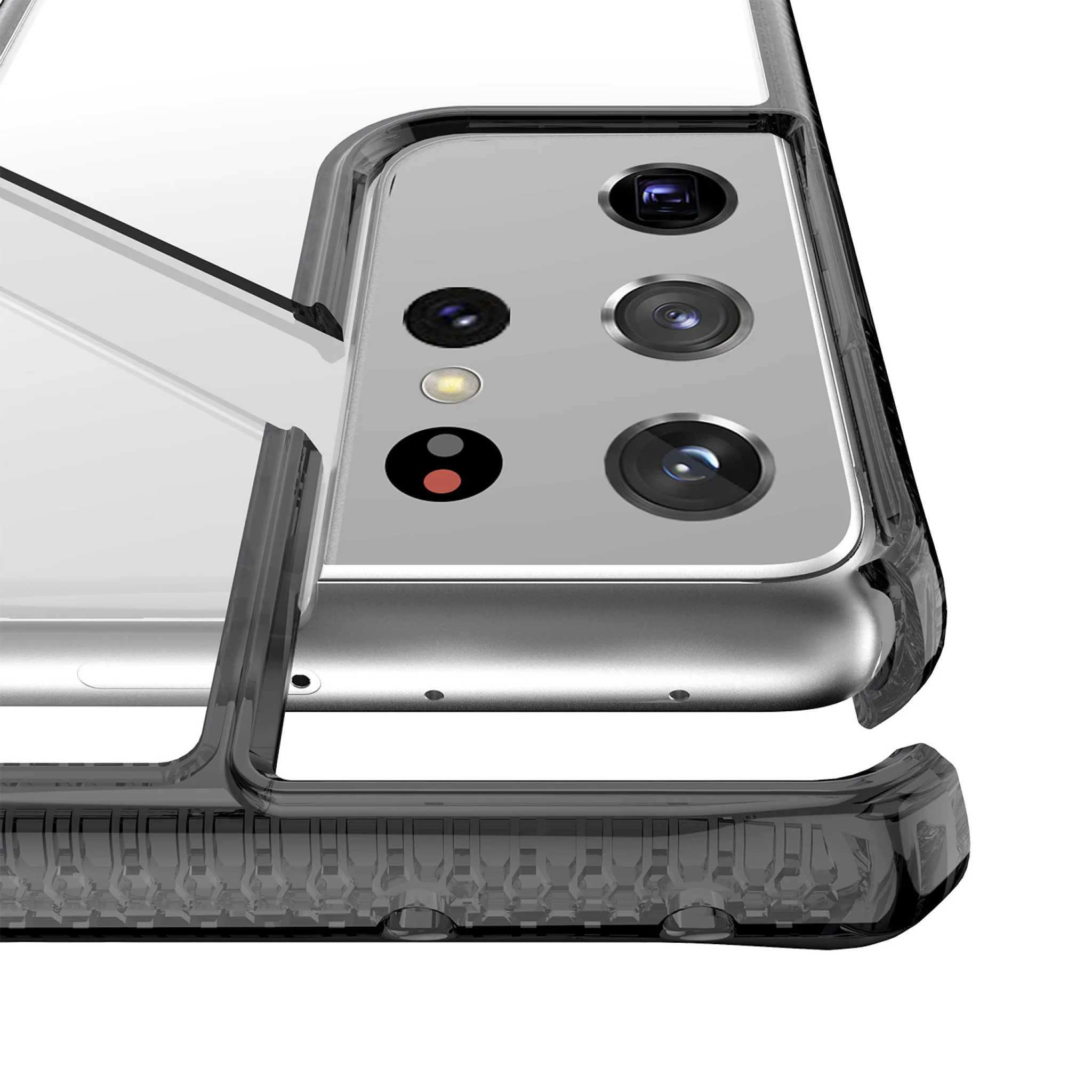 ITSKINS HYBRID CLEAR cover for Samsung Galaxy S21 Ultra 4G / 5G®. Black and transparent