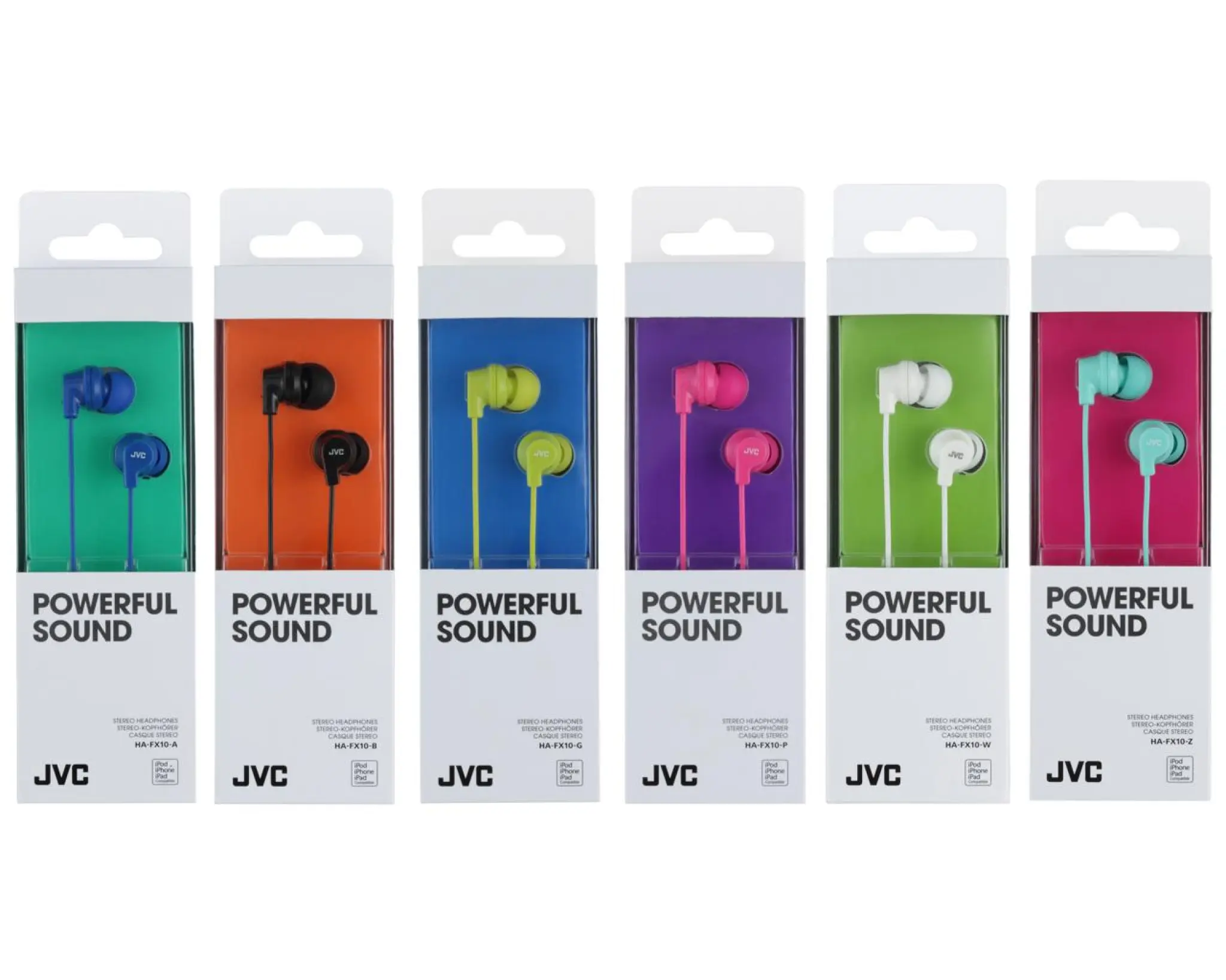 JVC in-ear Gumy hörlurar. Vit