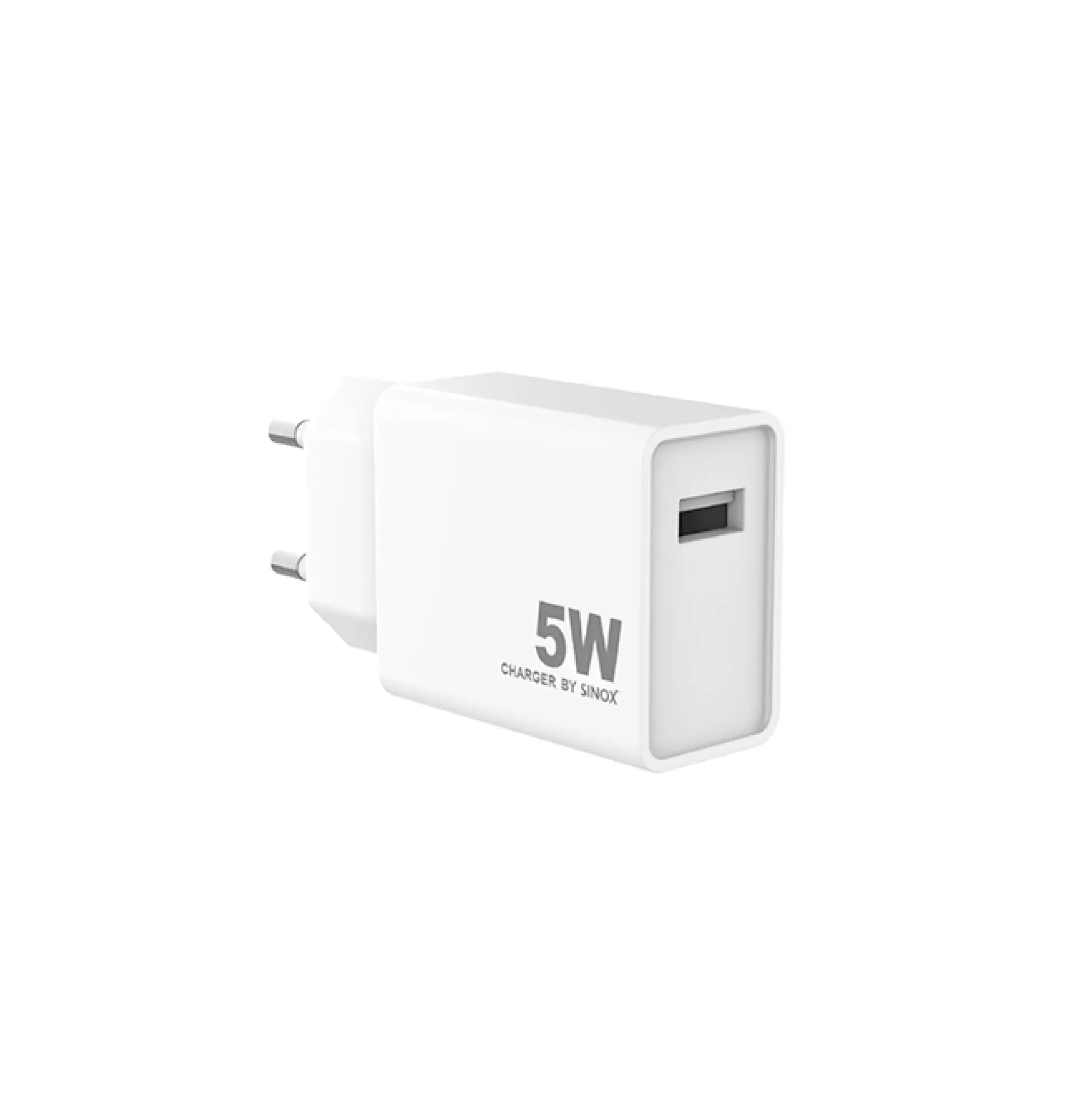 Sinox väggladdare USB-A 5W. Vit
