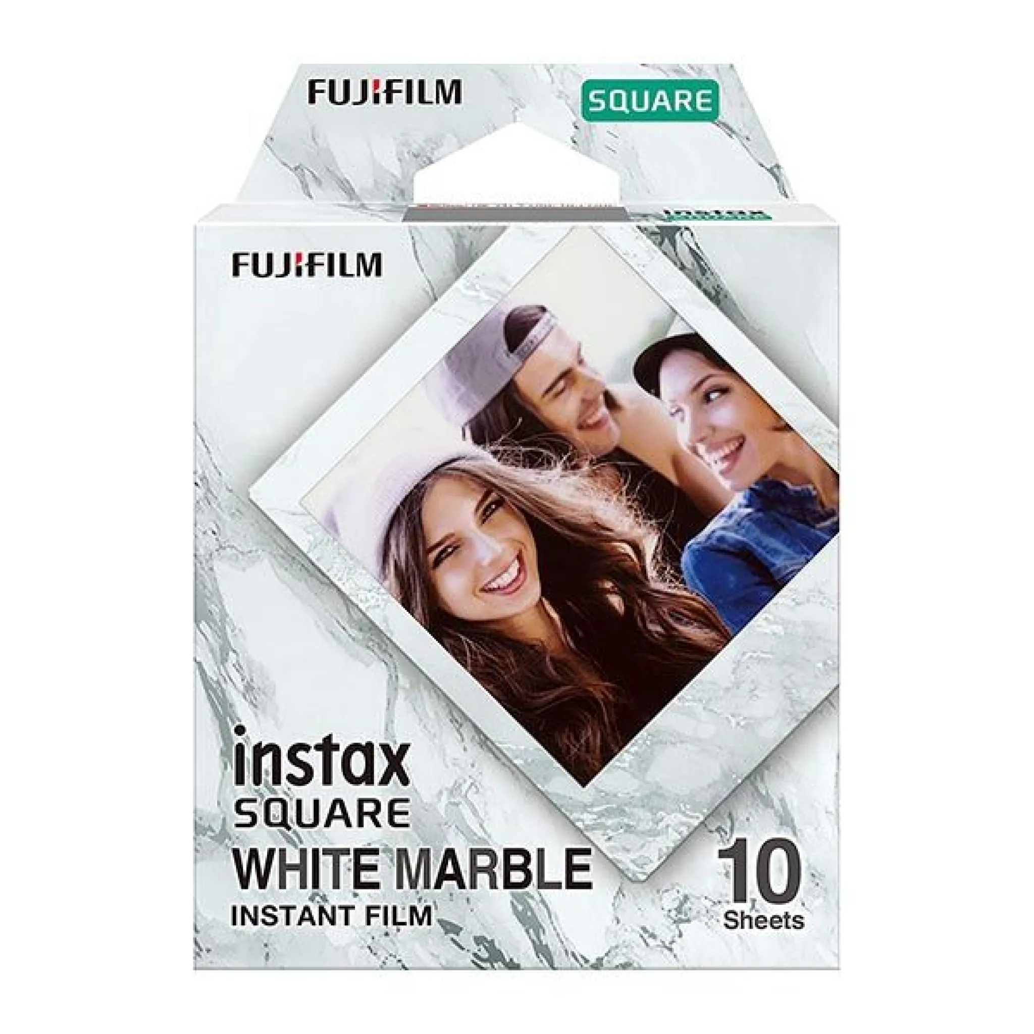 INSTAX Square film. 10 stycken. Vit marmor