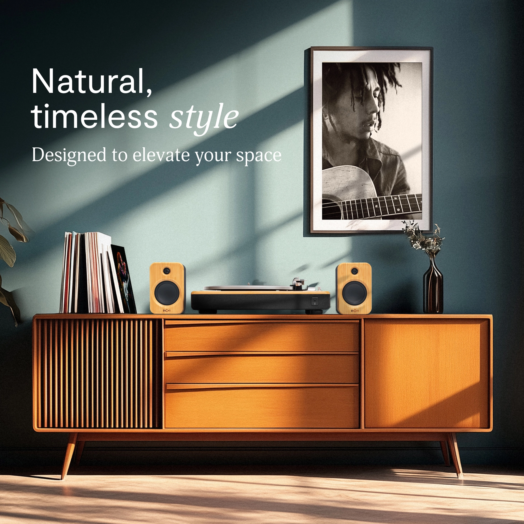 Marley Stir It Up Wireless 2 skivspelare. Svart
