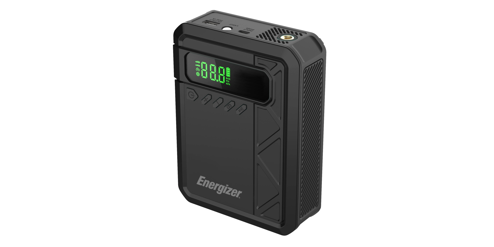 Energizer däckpump och starthjälp. Svart
