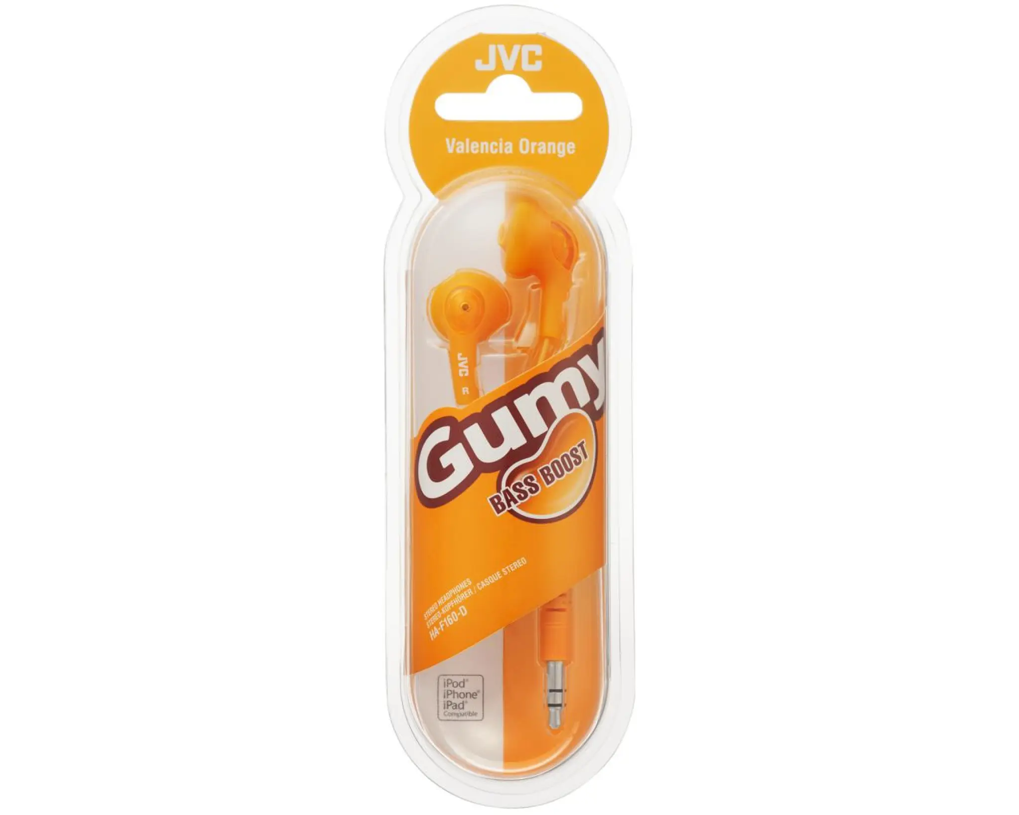JVC Gumy in-ear hörlurar. Orange
