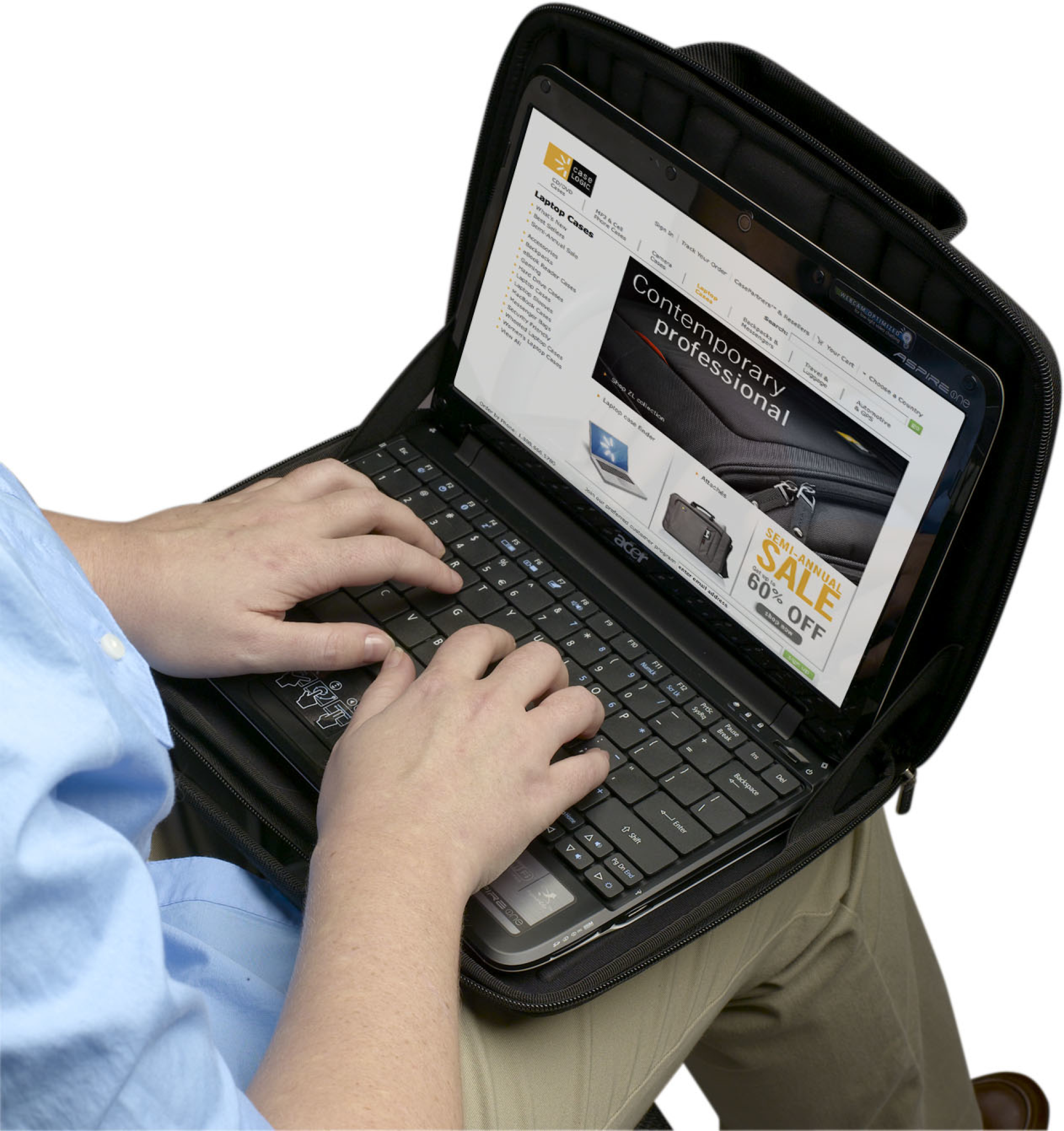 Case Logic 16" Laptop Attaché. Svart