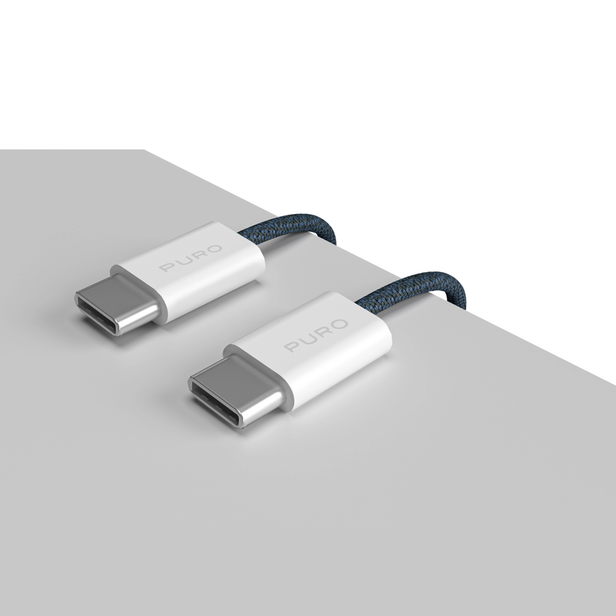 PURO Fabrik 2.0 60W USB-C till USB-C laddnings- och synkkabel 1,5 m