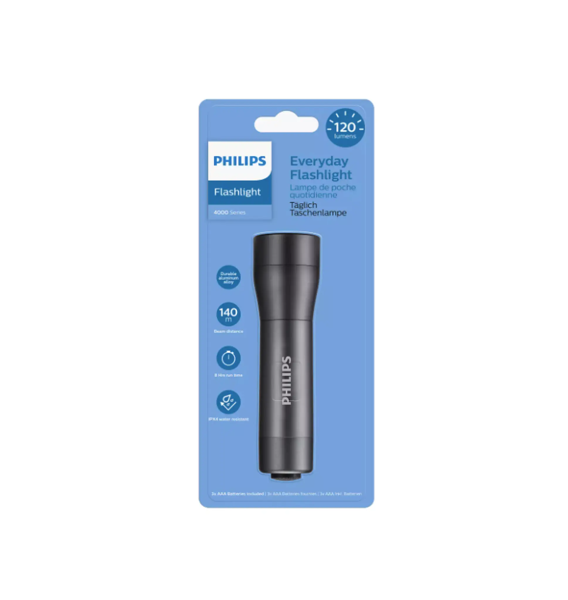 Philips ficklampa. Svart