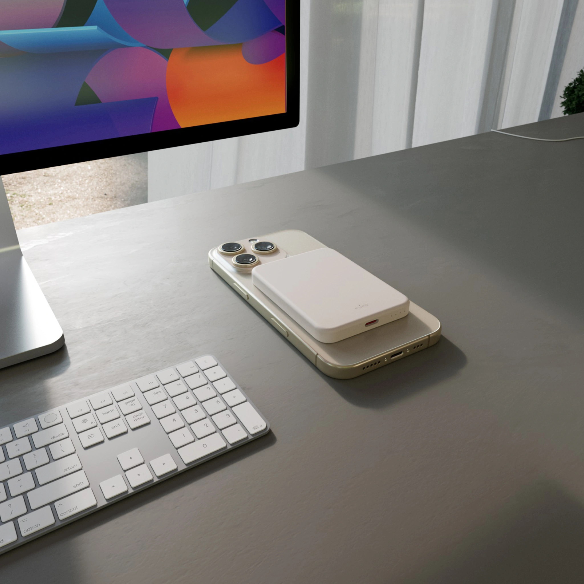 PURO Power Bank Wireless "Mini Power Mag" 4200 mAh för iPhone