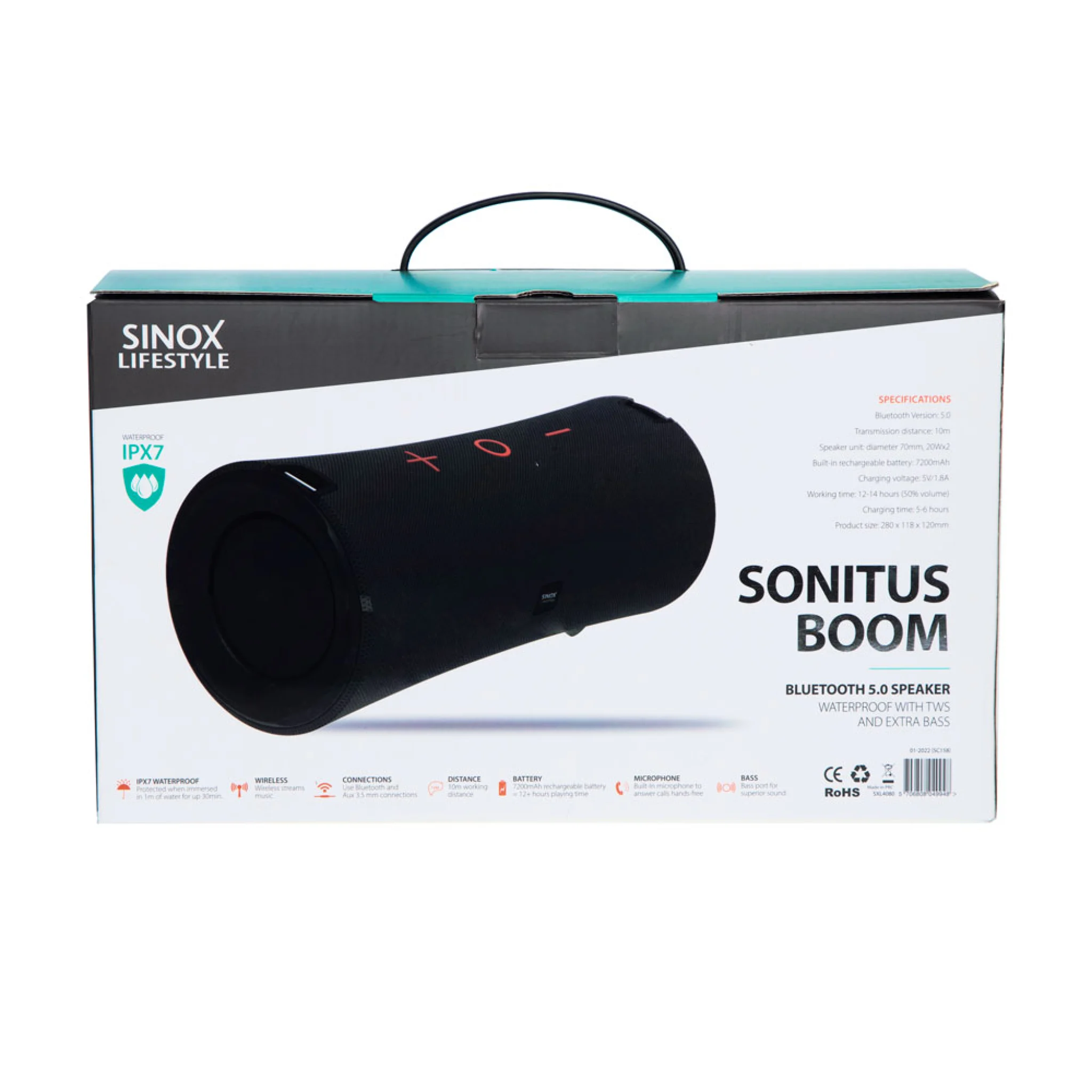 Sinox Sonitus Boom högtalare. Svart