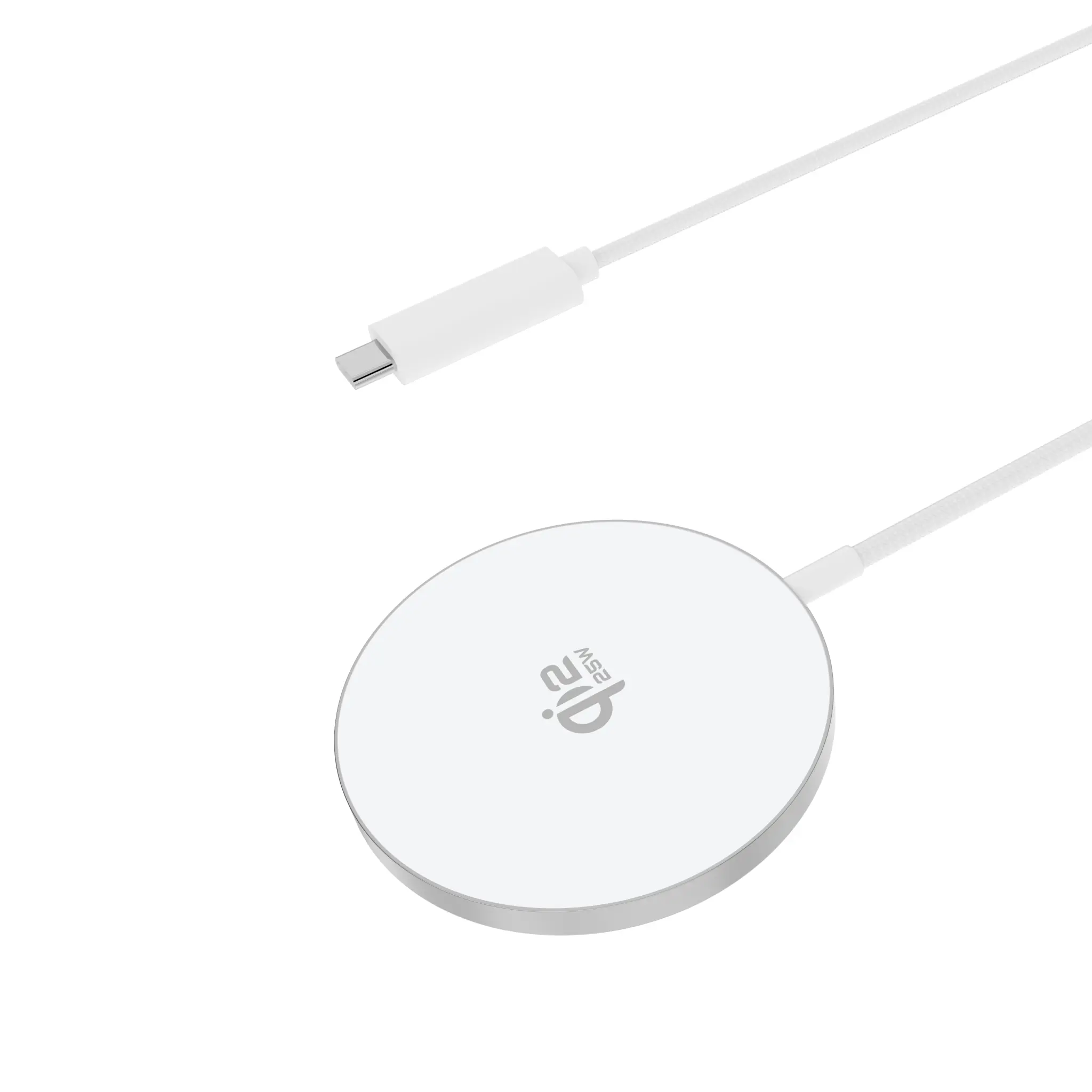 Sinox PRO magnetisk trådlös Qi 2.2-laddare, 25 W. 1,2 m. Vit