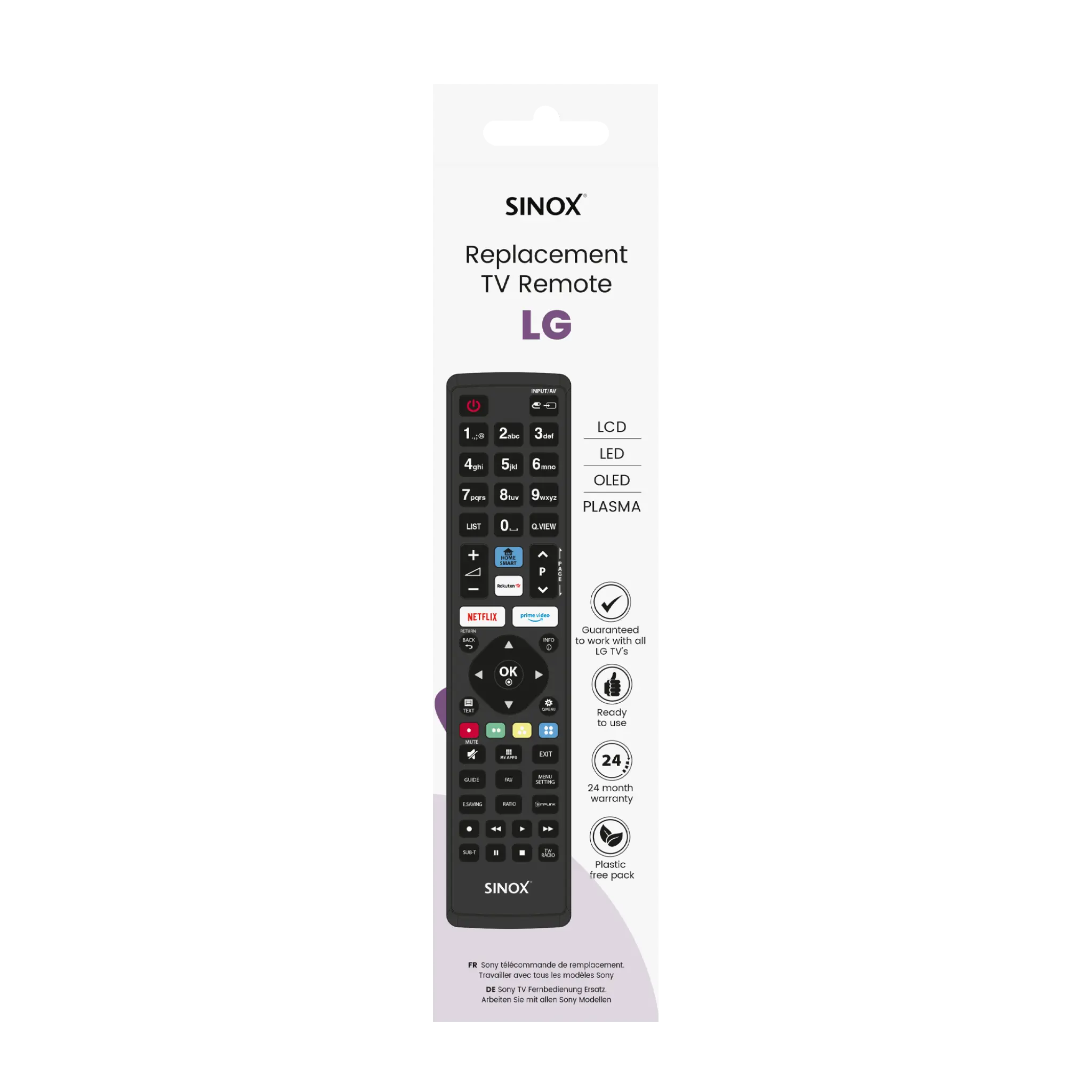 Sinox fjärrkontroll för LG