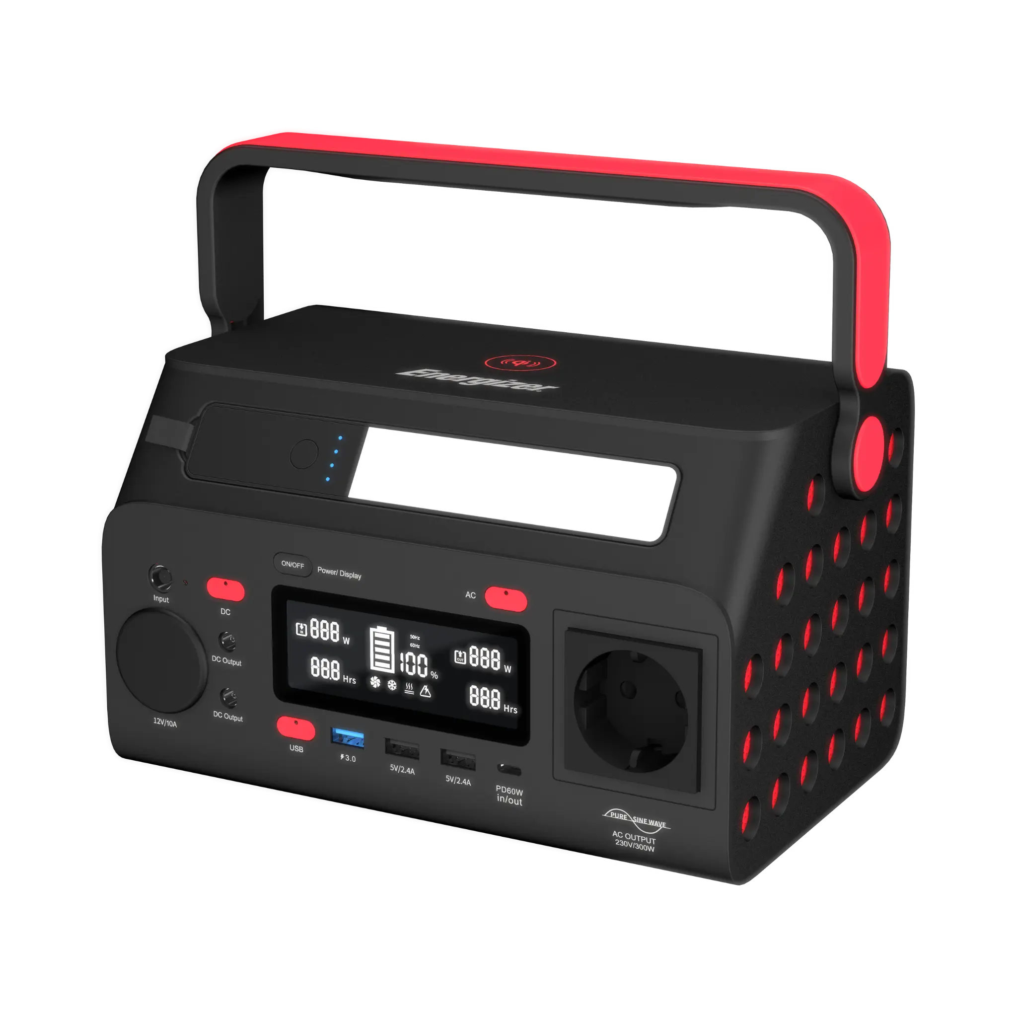 Energizer Bärbar kraftstation med 60W PD. Svart