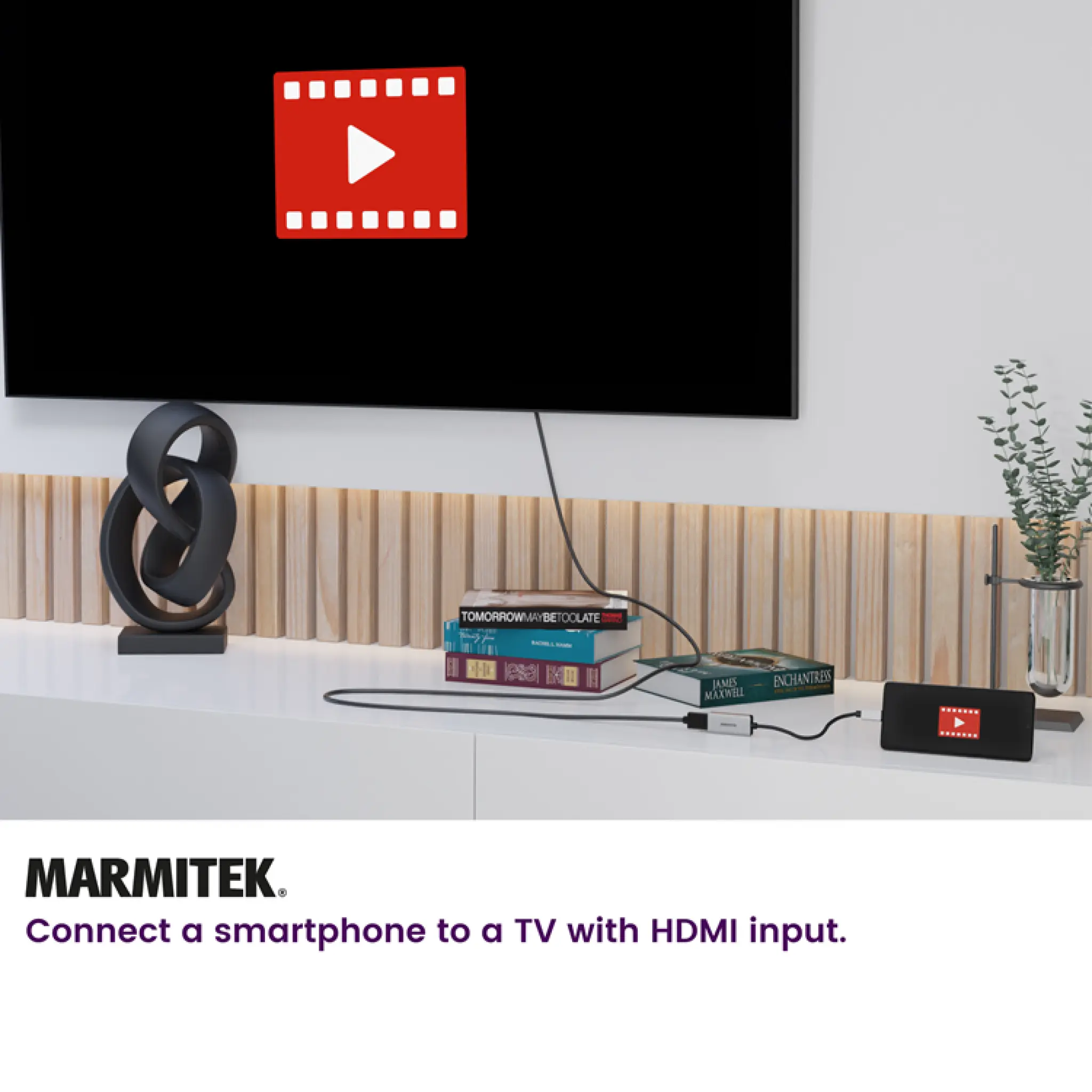 Marmitek USB-C till HDMI adapter. 0,15m