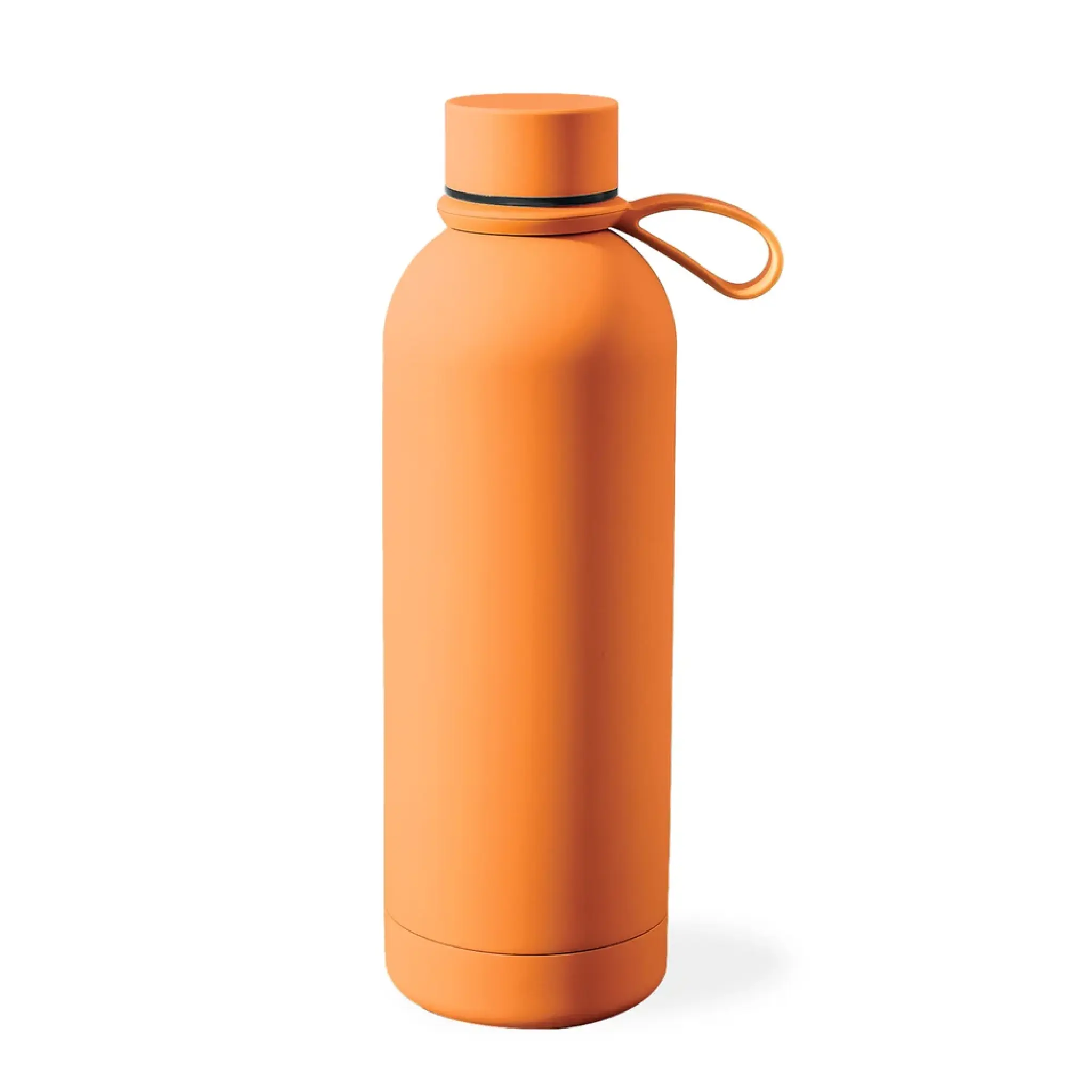 Puro ”Hydro 7” – lufttät, isolerad vattenflaska, 750 ml, rostfritt stål, mjuk yta. Orange