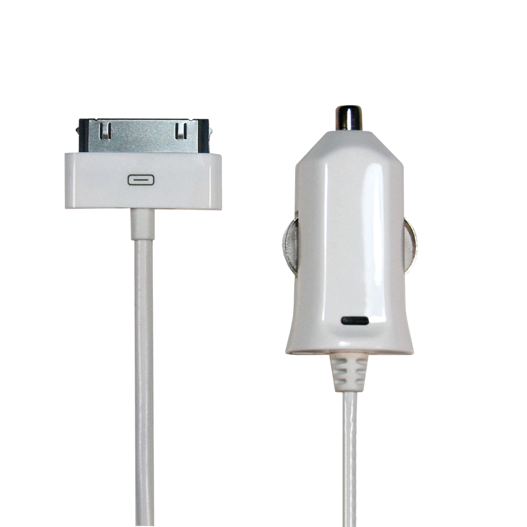 Sinox 12V billaddare w/30-pin+MFI chip 2.1A. 1m. Vit