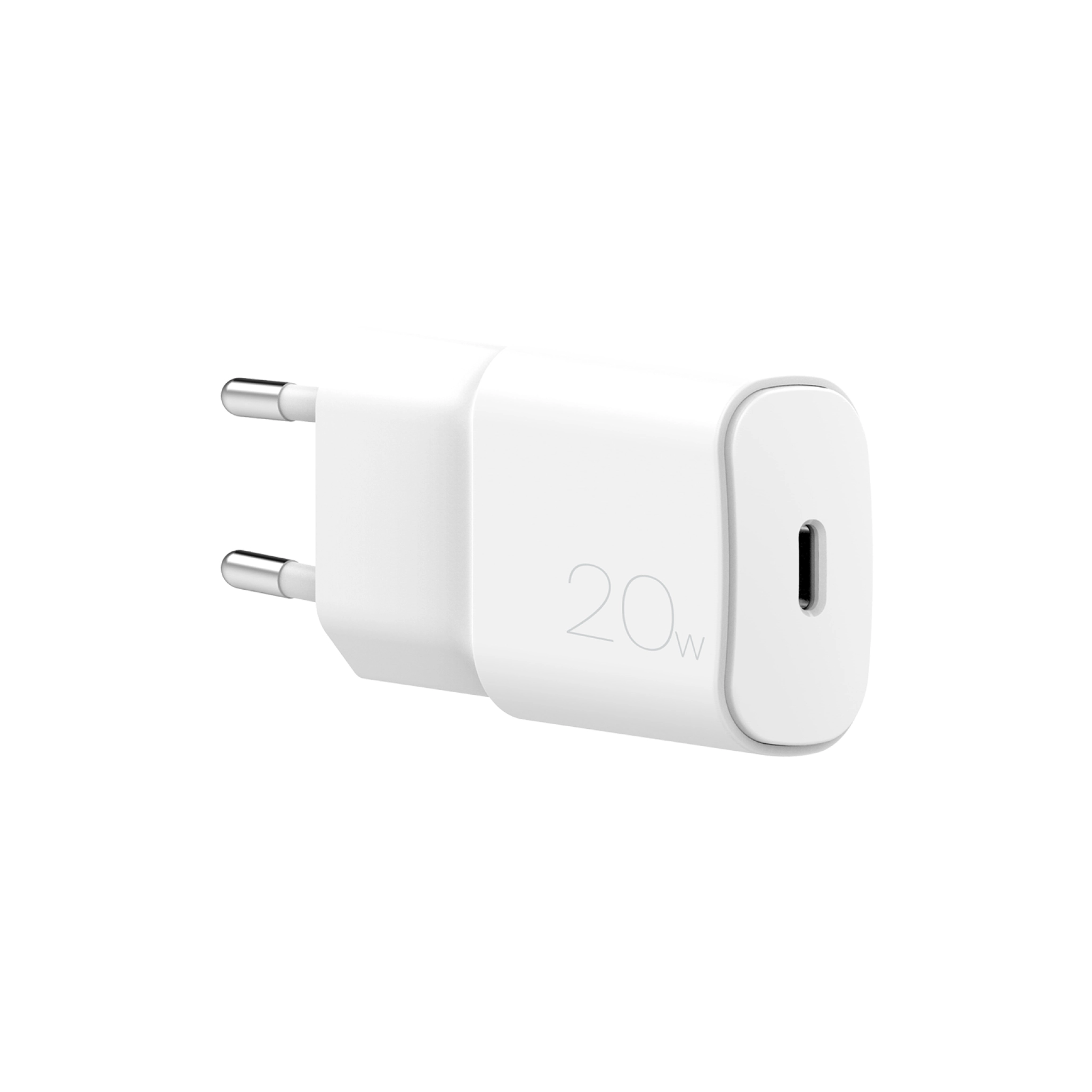 PURO Väggladdare USB-C 20W. Vit