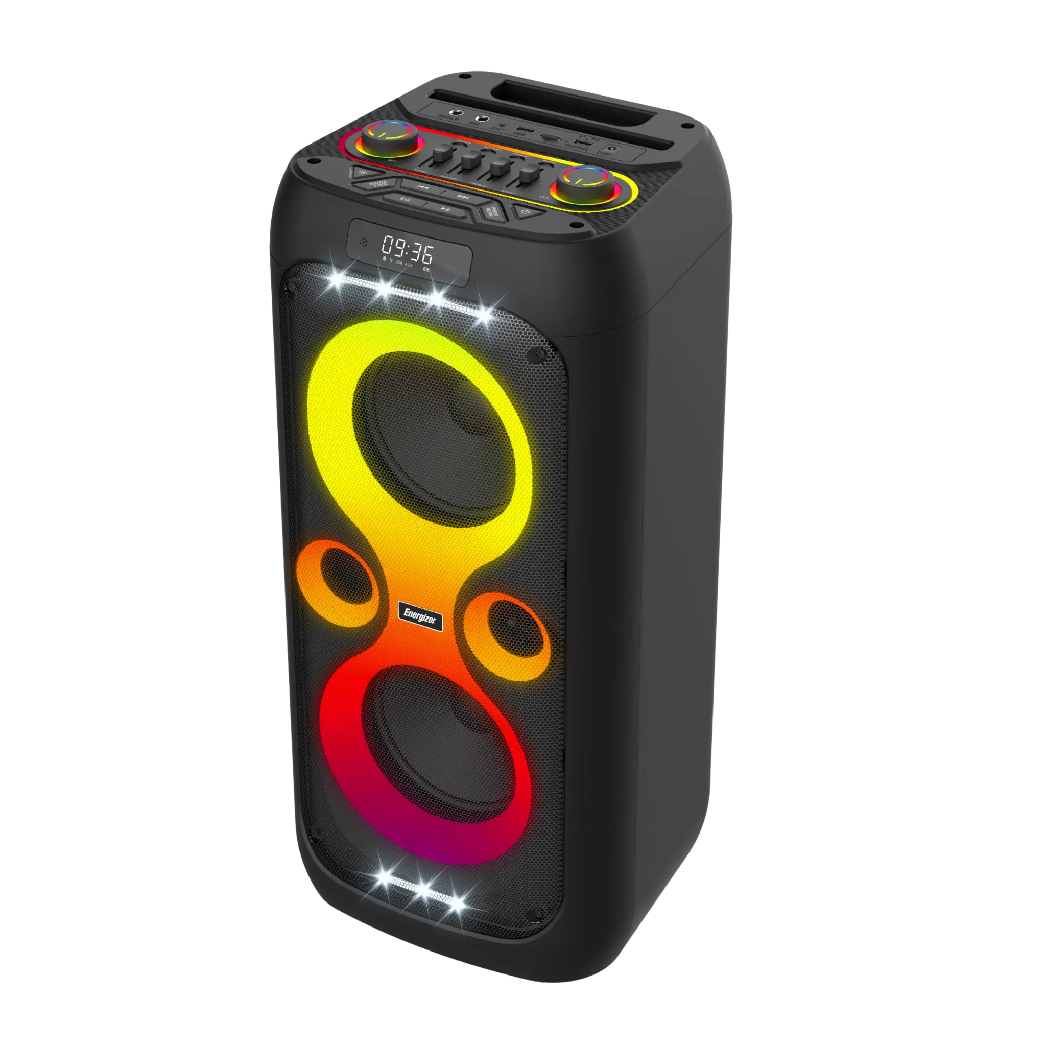 Energizer 50W trådlös partyhögtalare. Svart