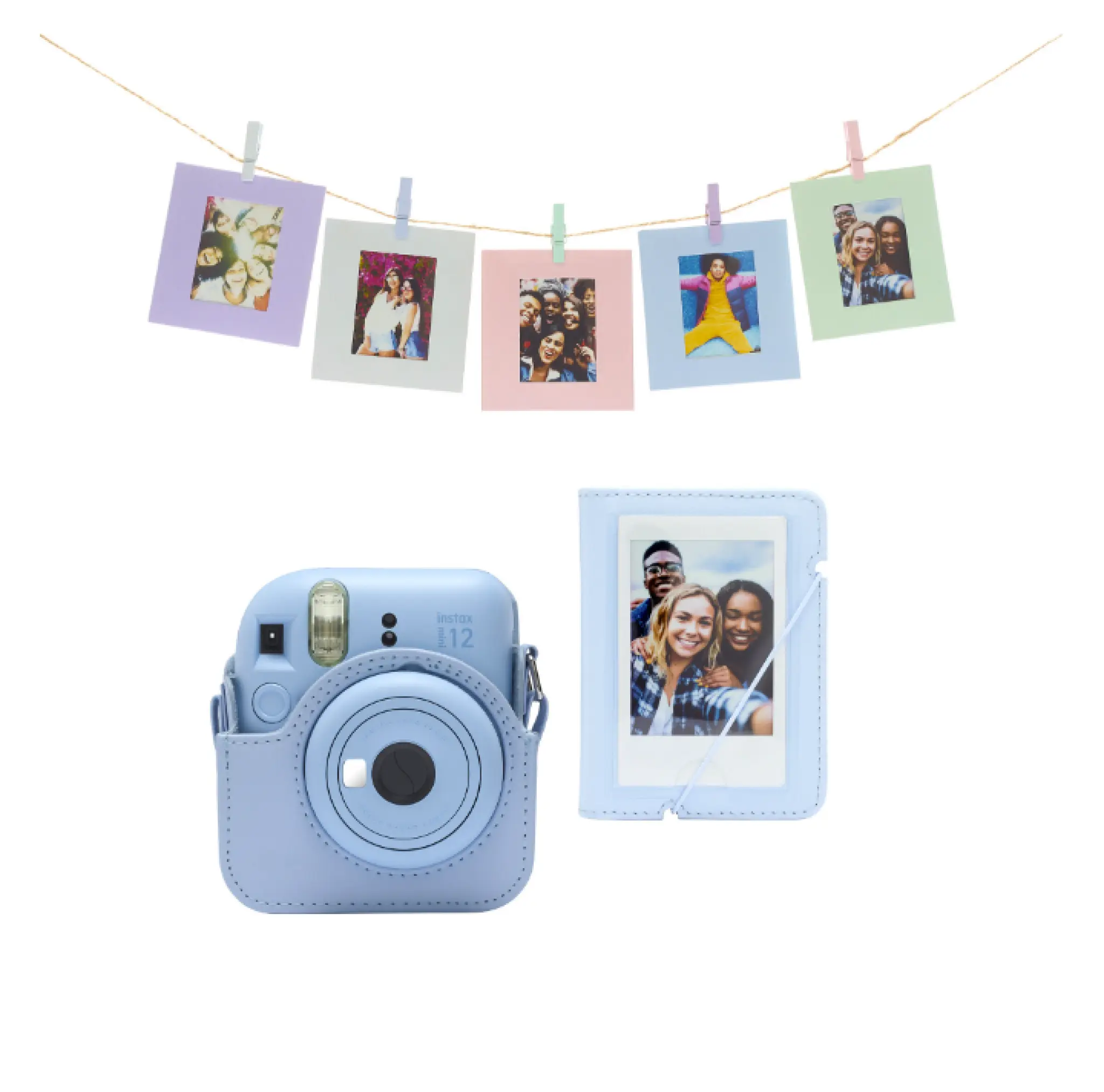 INSTAX Mini 12 Accessory Kit. Pastelblå