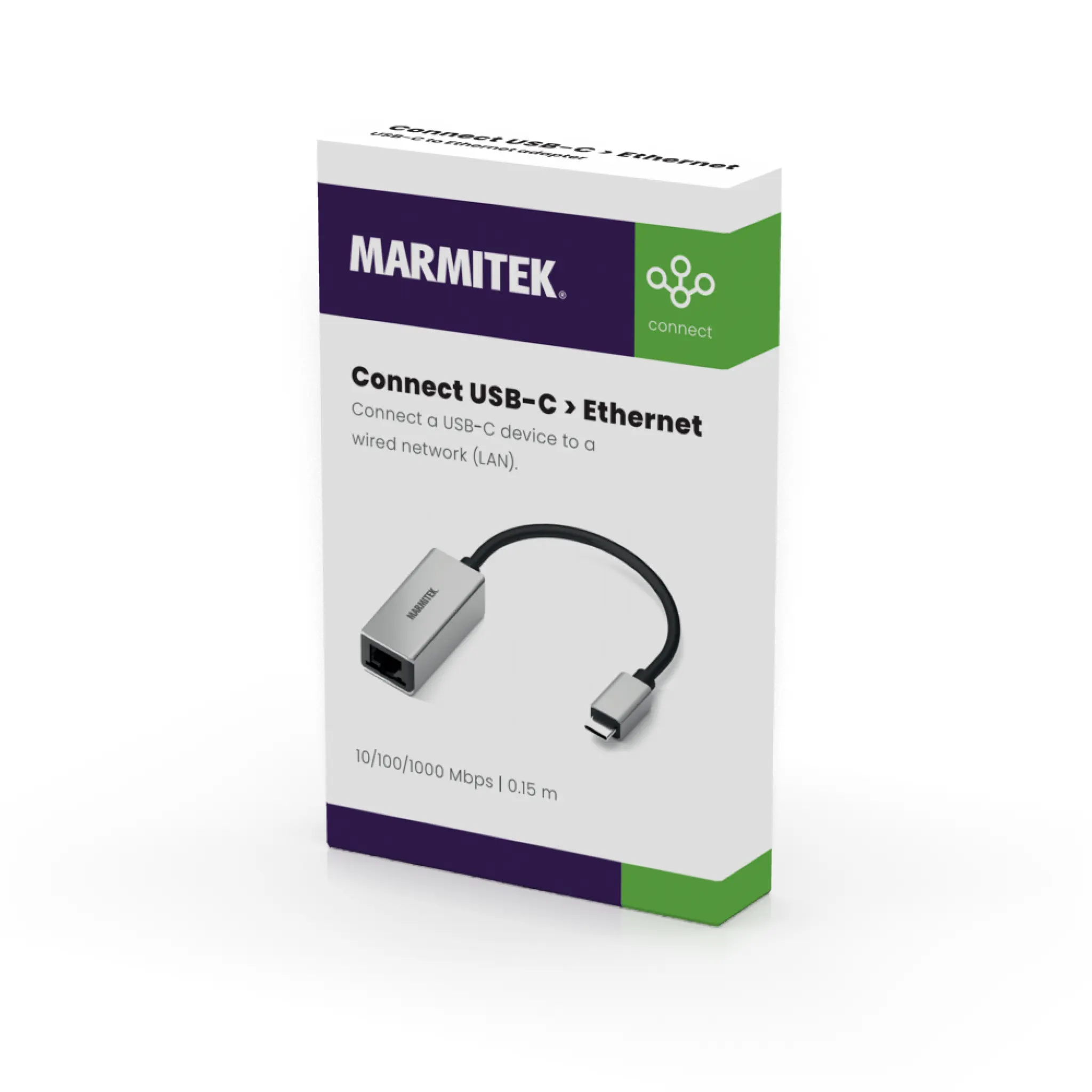 Marmitek USB-C till Ethernet adapter. 0,15m