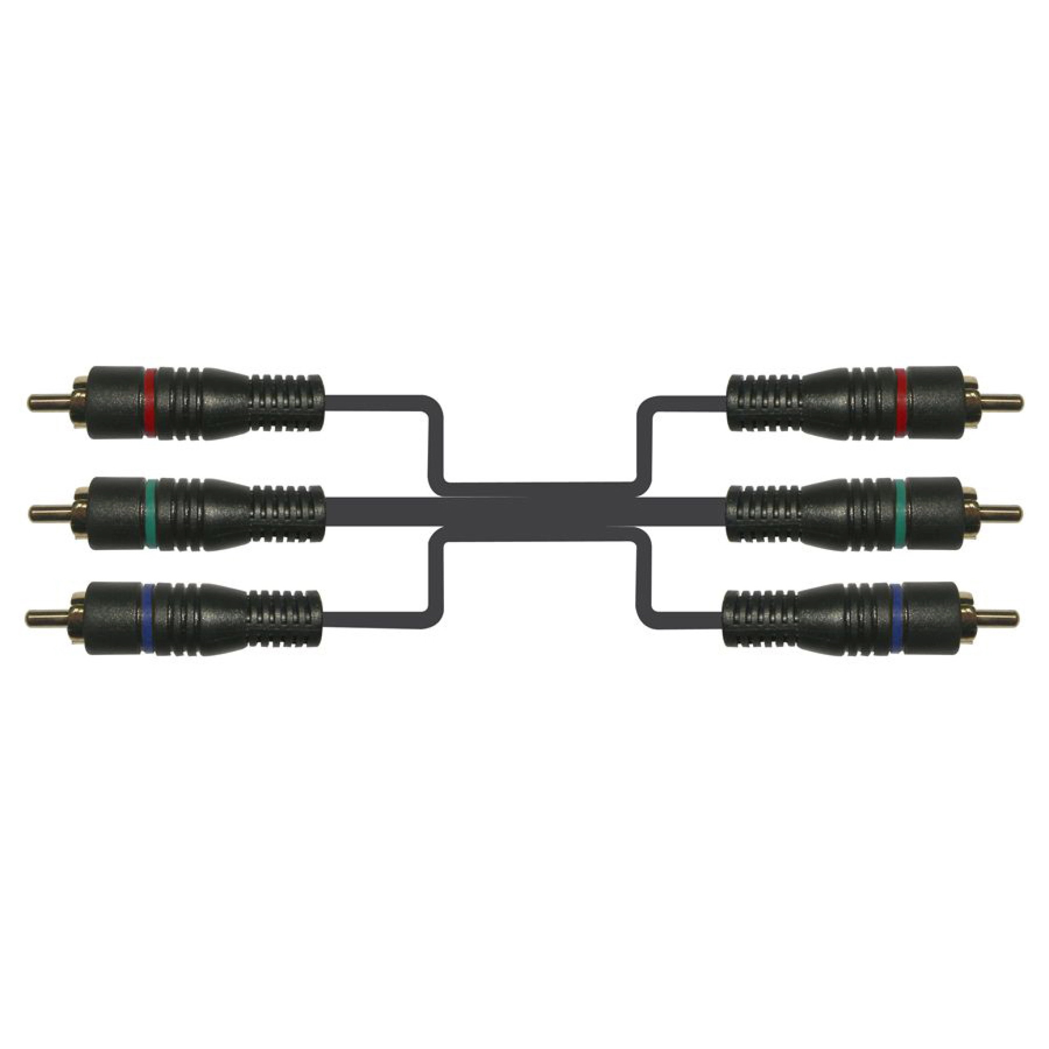 Connectech Component Video-kabel. 2m. Svart