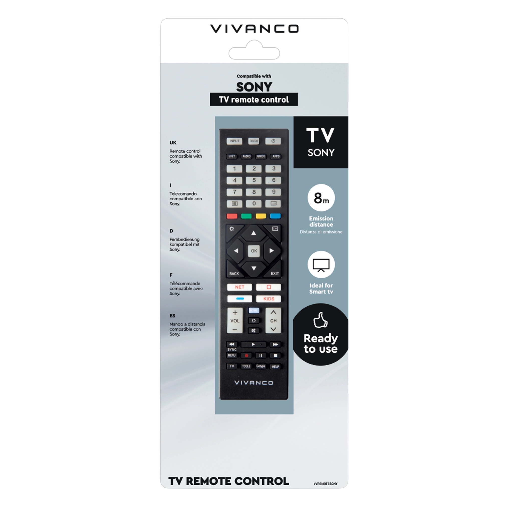 Vivanco Sony TV-fjärrkontroll