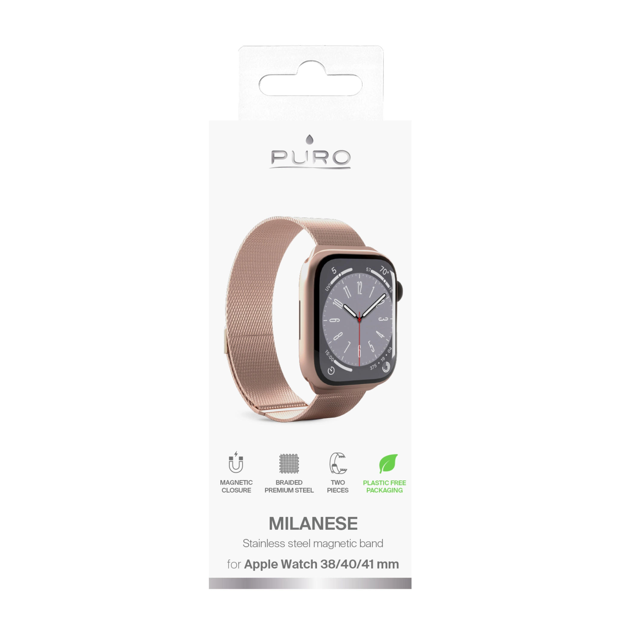 PURO MILANESE Ersättningsarmband för Apple Watch