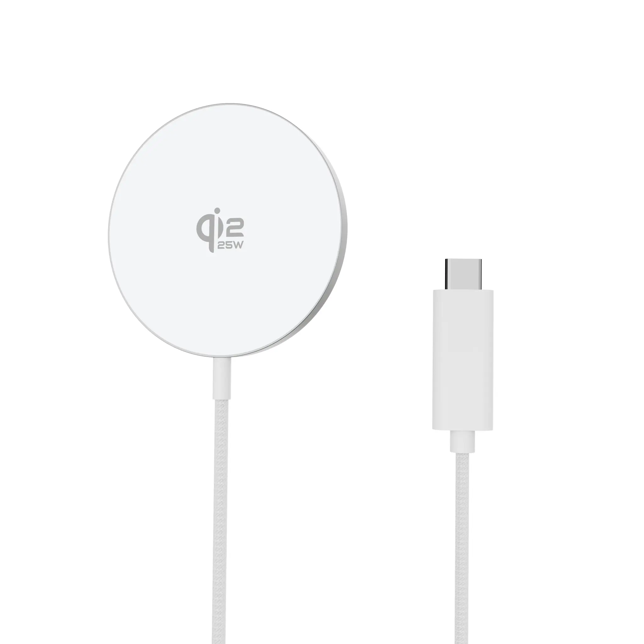 Sinox PRO magnetisk trådlös Qi 2.2-laddare, 25 W. 1,2 m. Vit