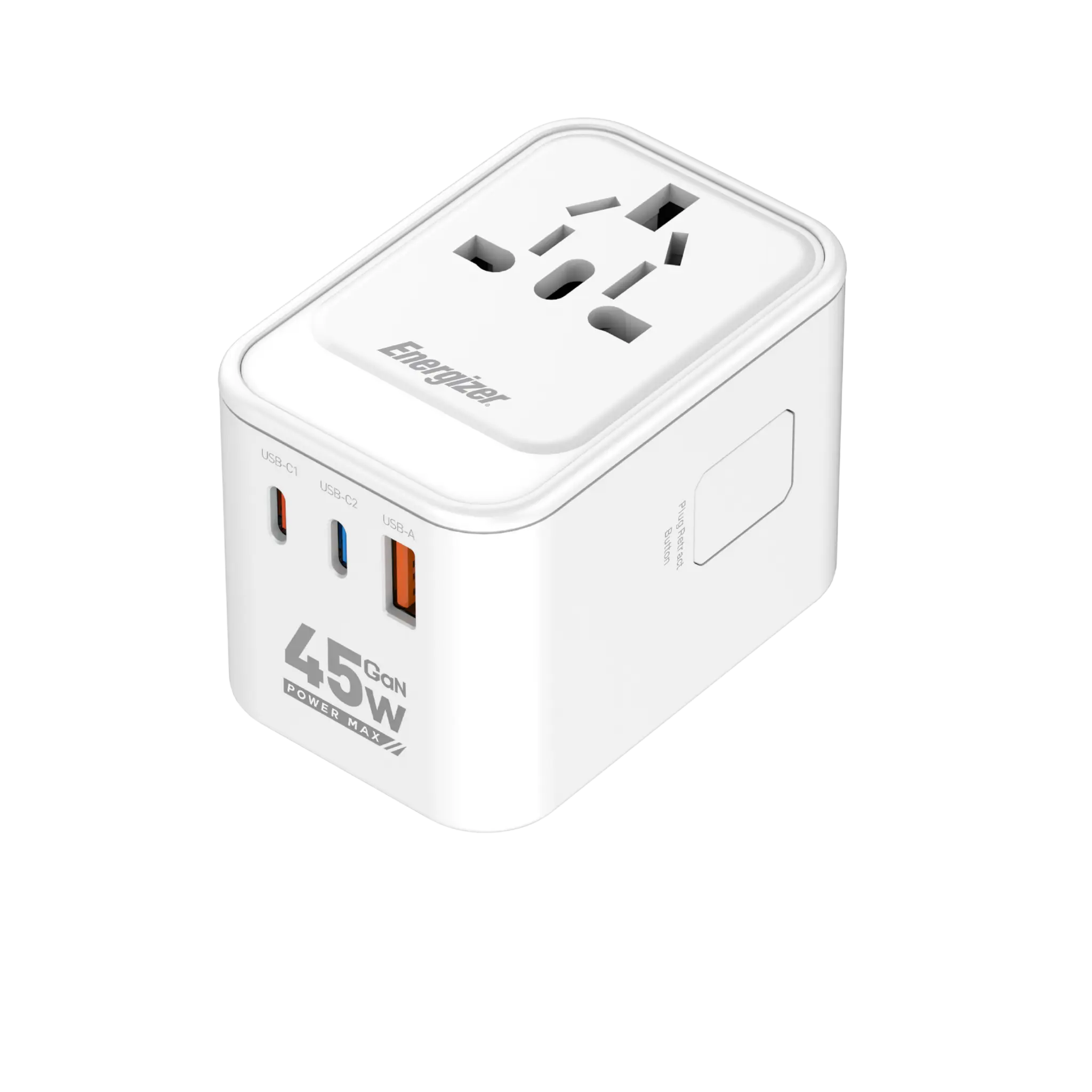 Energizer 45W reseladdare med dubbla USB-C och USB-A