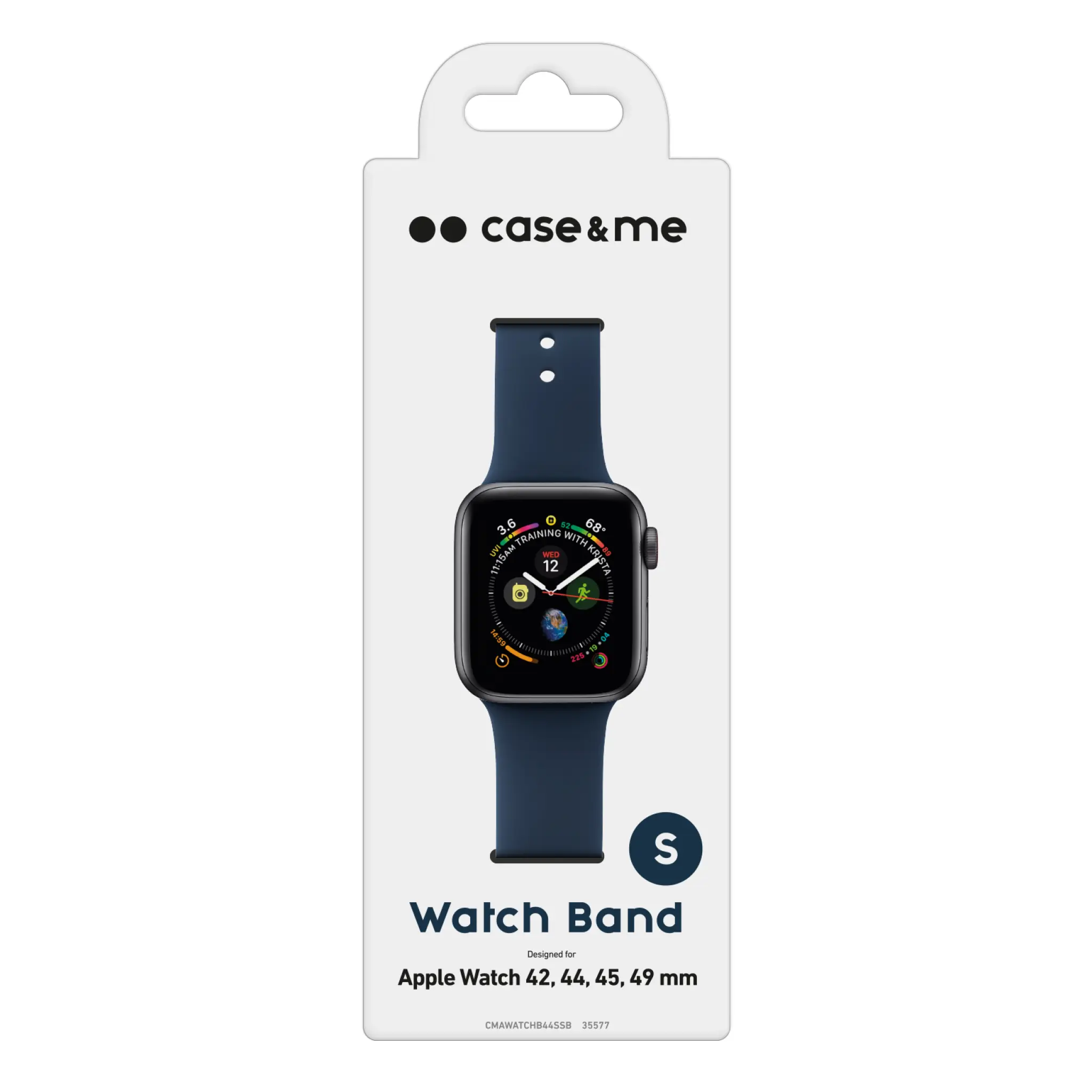 SBS silikonarmband för Apple Watch 42/44/45/49mm. Blå