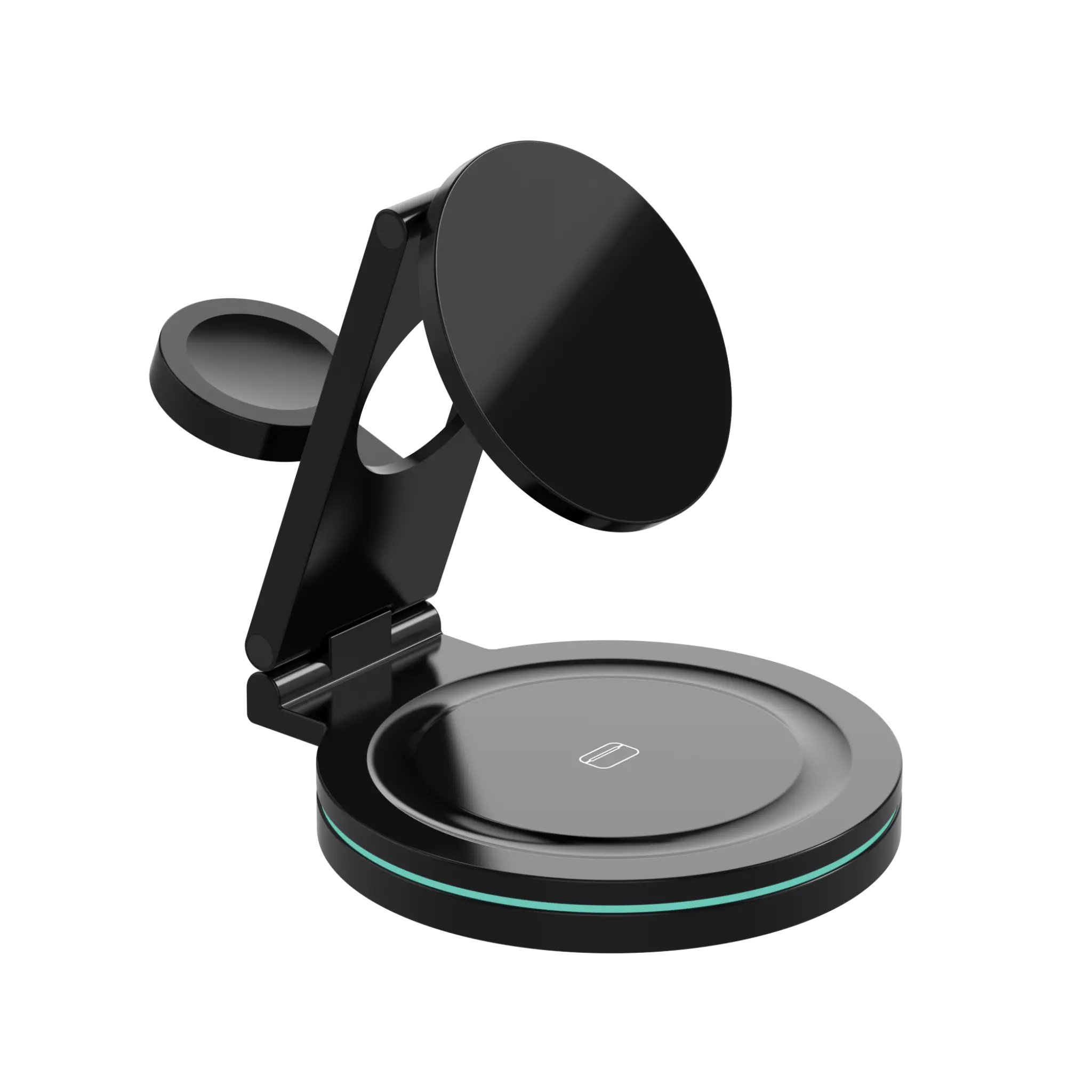 Sinox PRO 3-i-1 trådlöst 15W laddningsstativ. Svart
