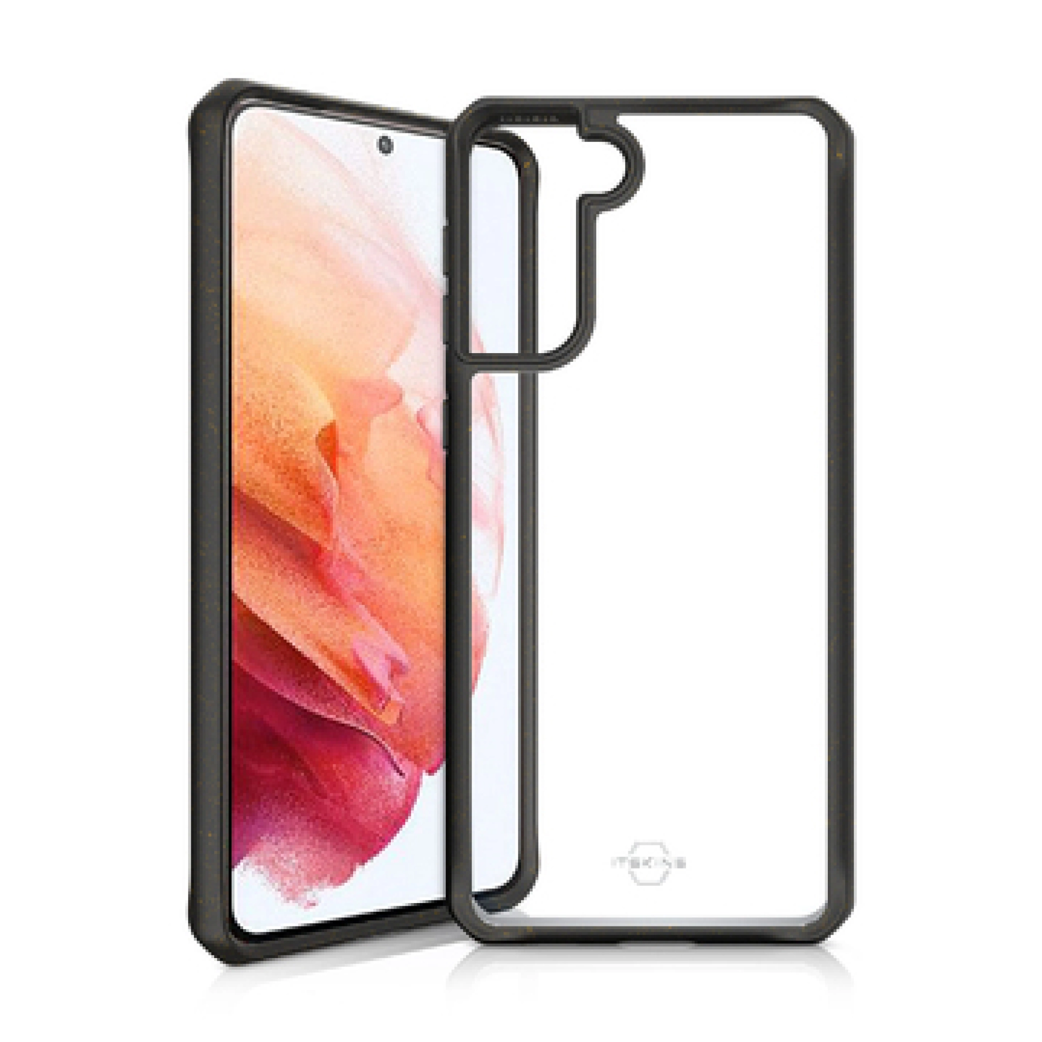 ITSKINS FERONIABIO PURE Cover for Samsung Galaxy S21 4G / 5G®. Black and transparent