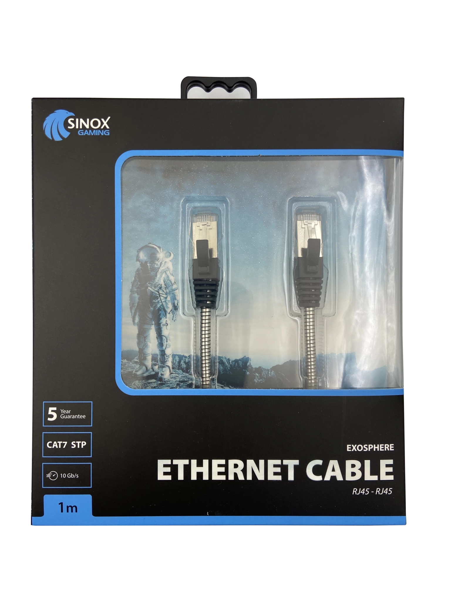 Sinox Gaming STP Cat7 nätverkskabel. 1m. Stål