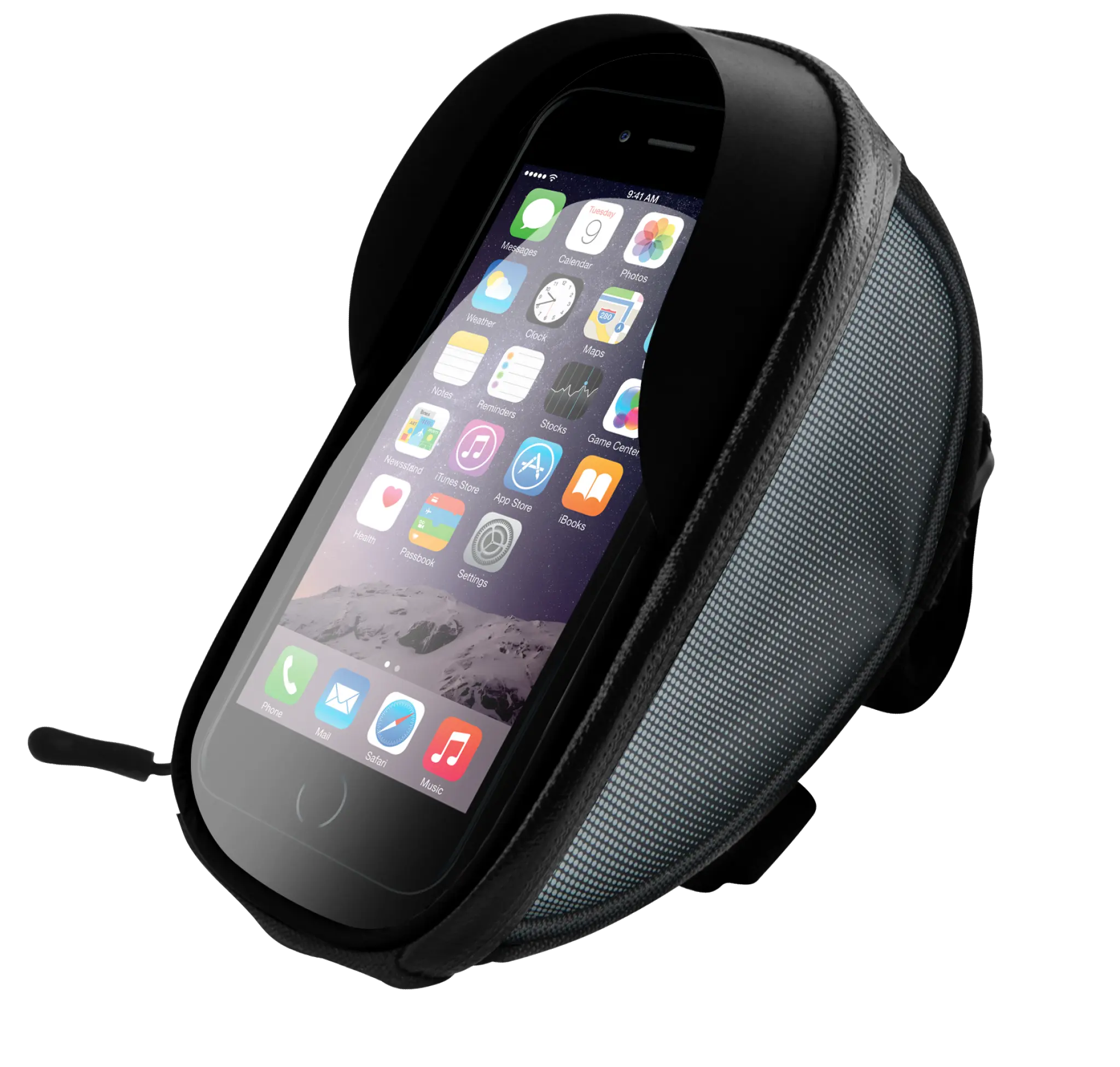 Sinox smartphone väska för cykel och MC. Svart