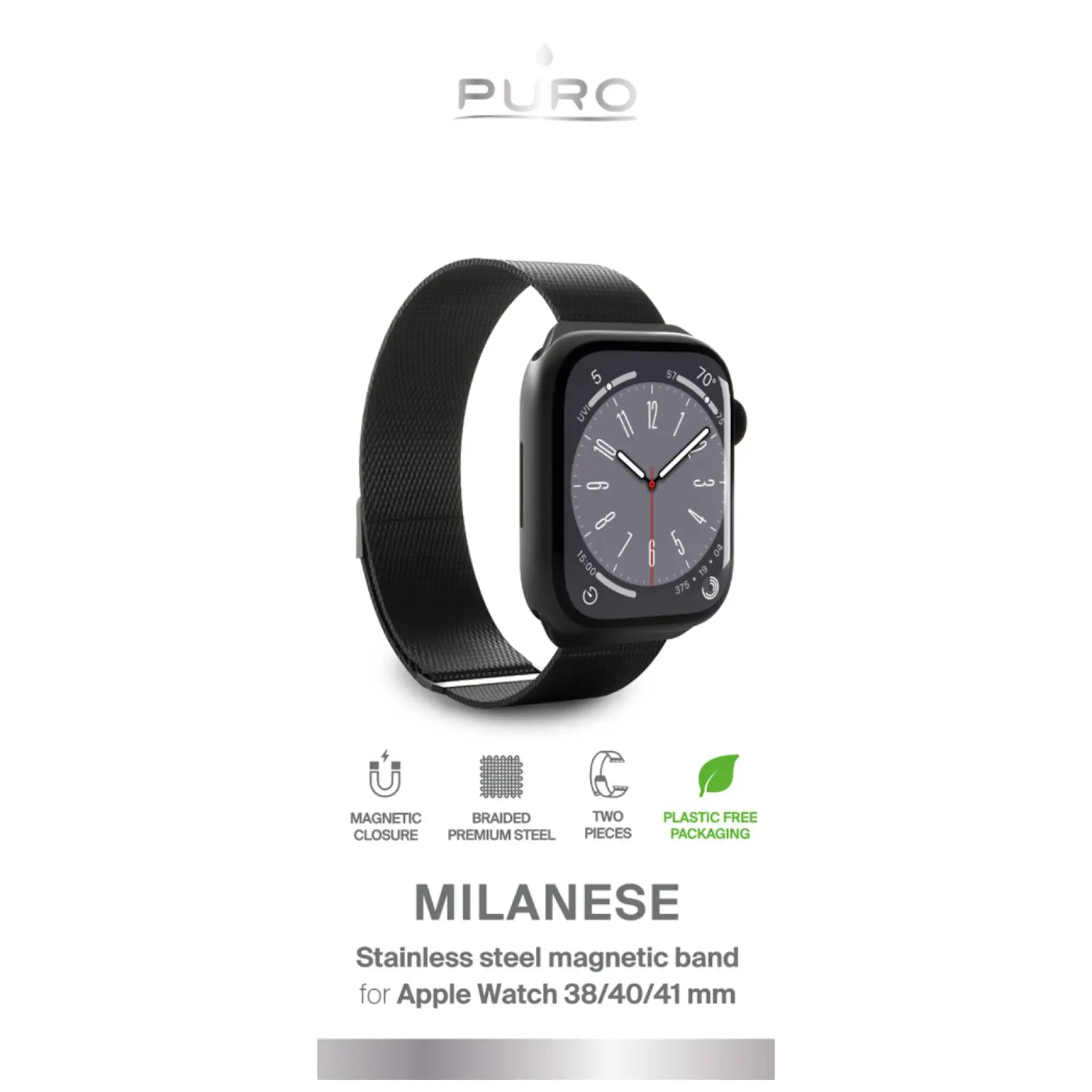 PURO MILANESE Ersättningsarmband för Apple Watch