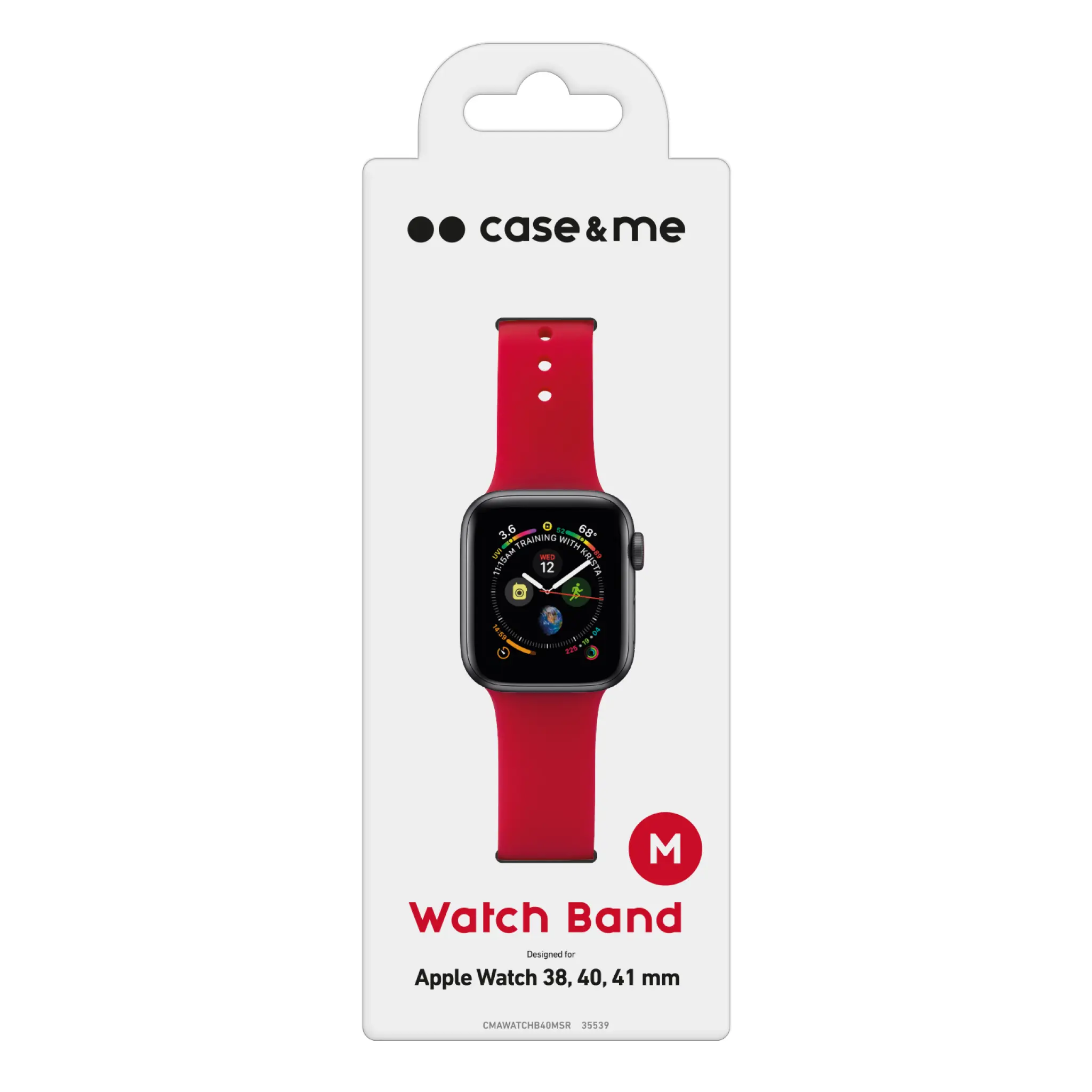 SBS silikonarmband för Apple Watch 38/40/41mm. Röd