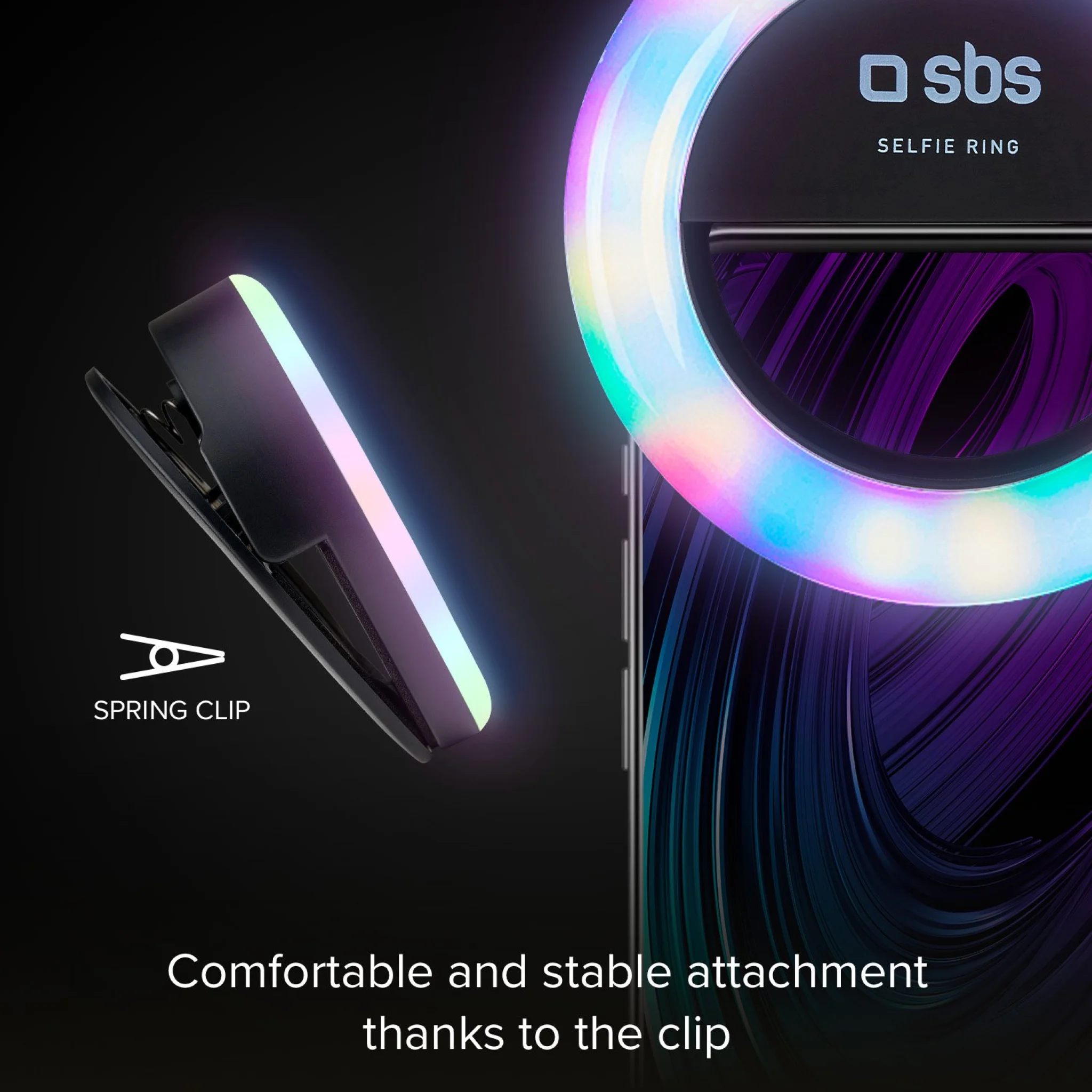 SBS Multicolour selfie-ringljus