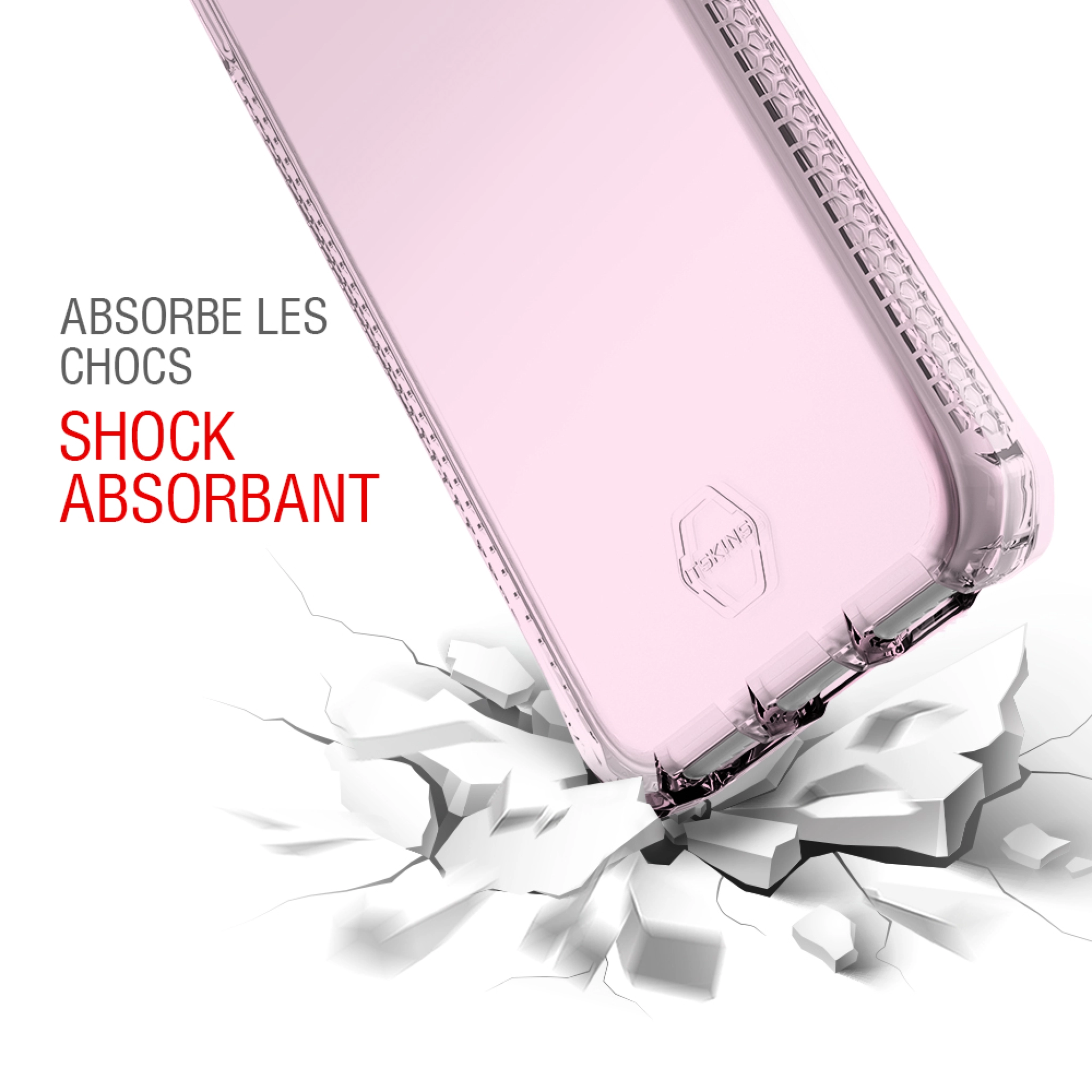 ITSKINS SPECTRUM CLEAR skal för iPhone 8 / 7 / 6s / 6®. Rosa