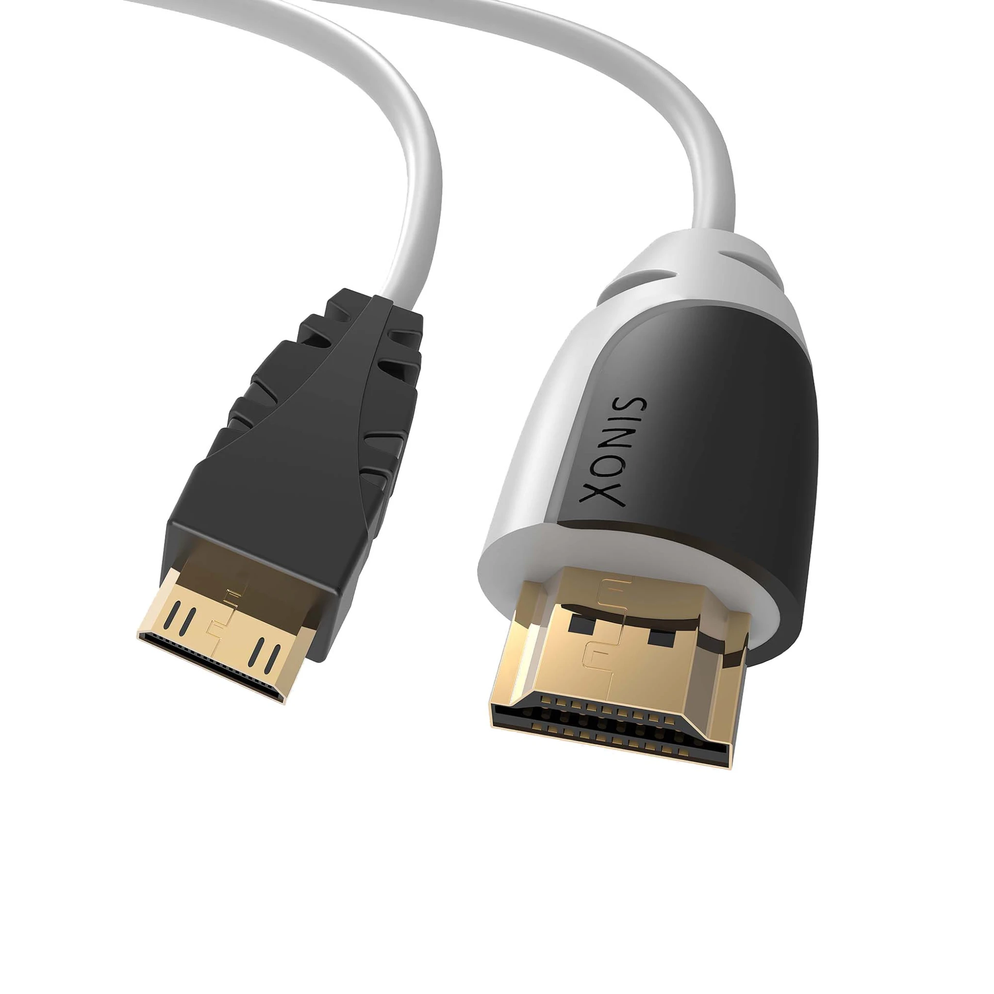 Sinox HDMI™- till Mini HDMI™-kabel. 1 m. Grå/svart