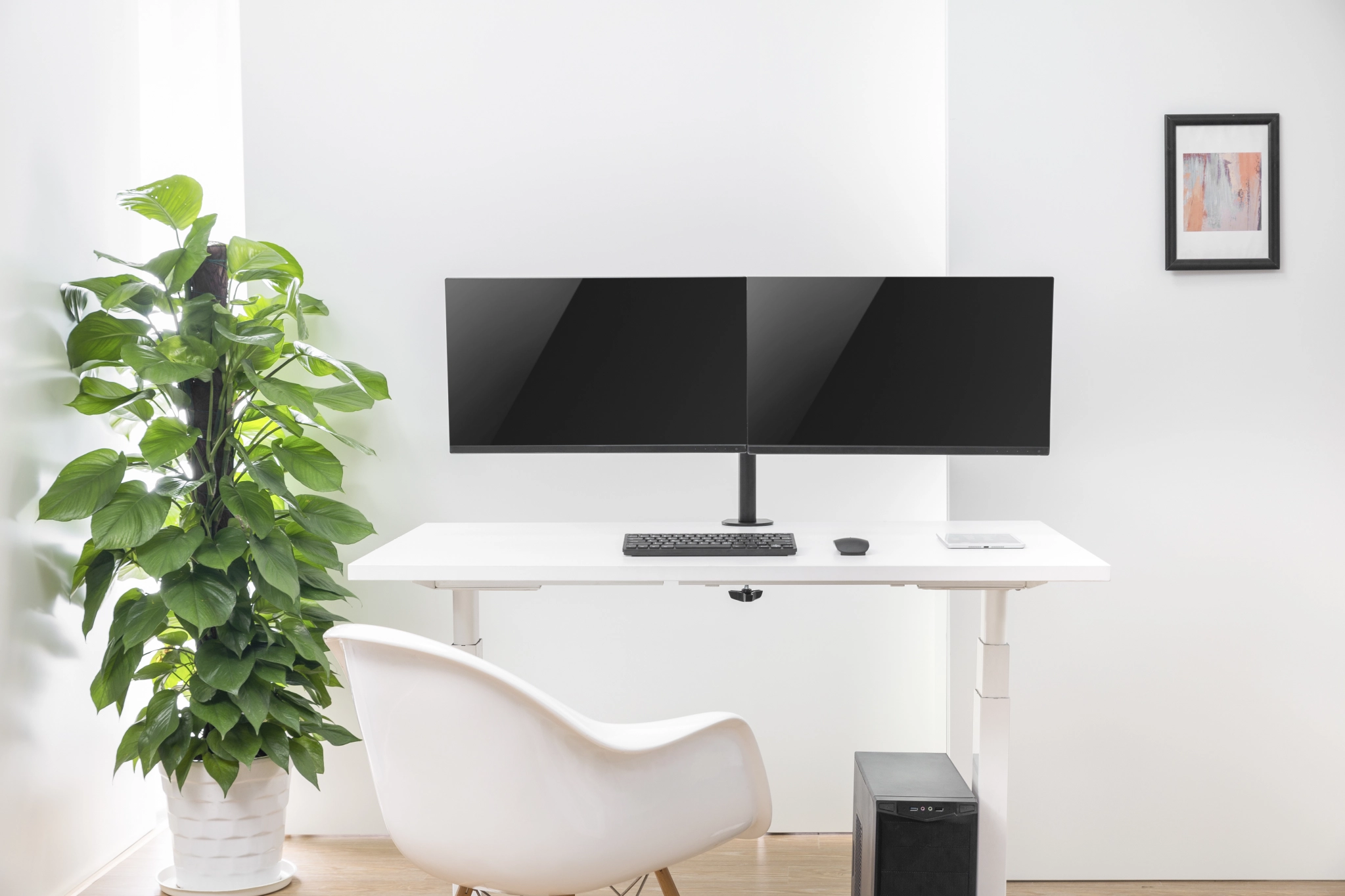 Sinox Office skärmstativ för 2 skärmar. Upp till 32". Svart