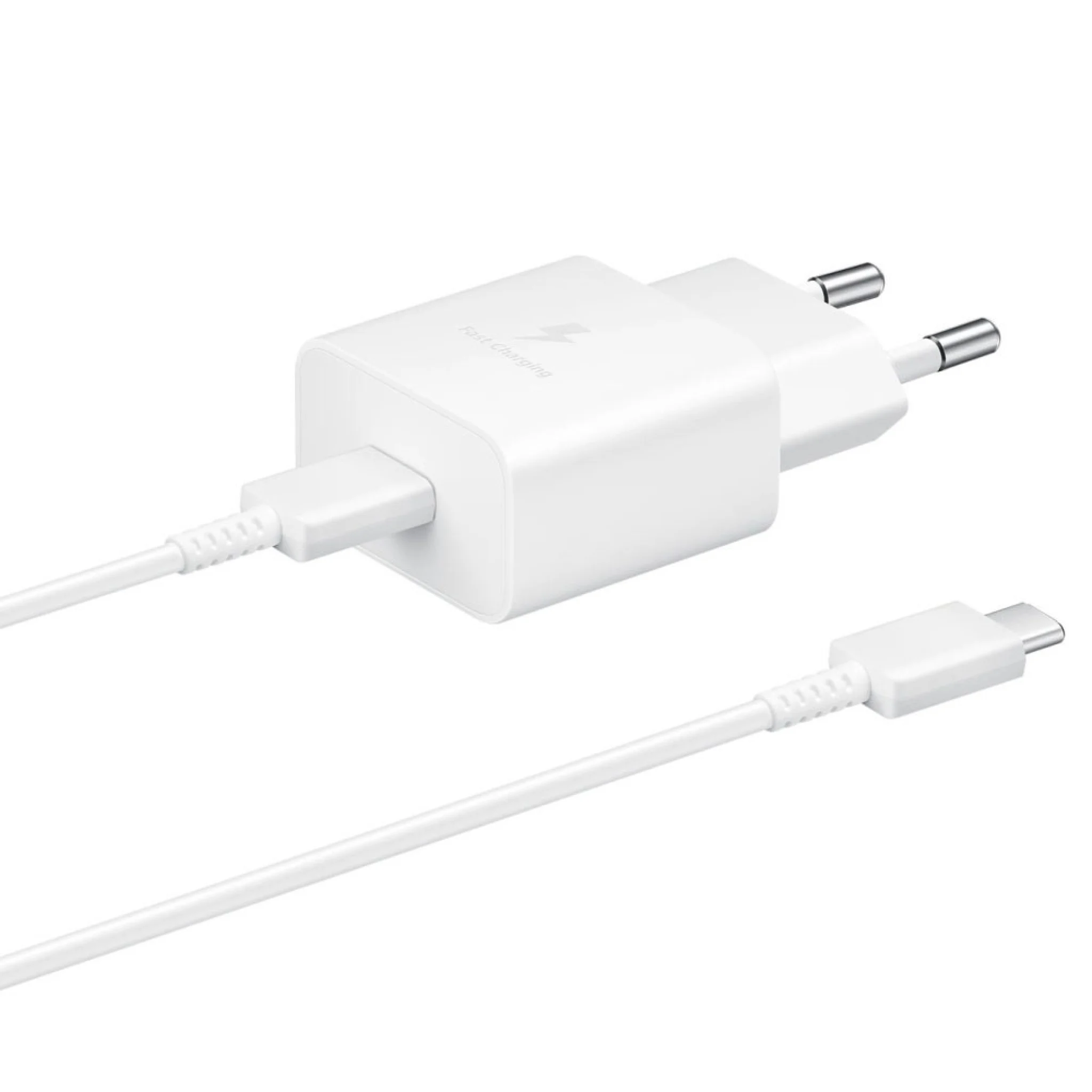 Samsung 240V USB-C-laddare. 1m USB-C-kabel. Vit
