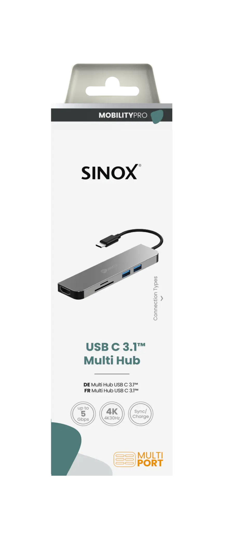 Sinox PRO USB C Hubb. Aluminium