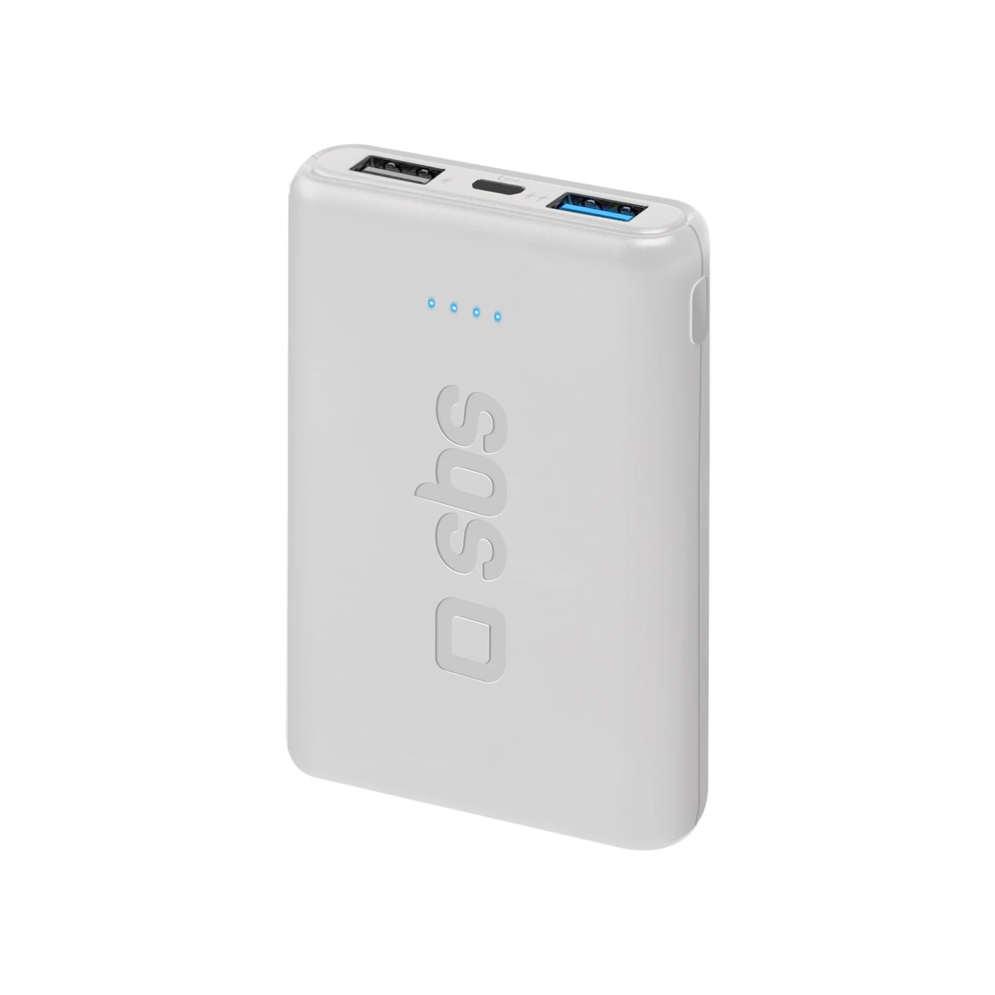 SBS snabbladdande Power Bank. 5000 mAh. Vit