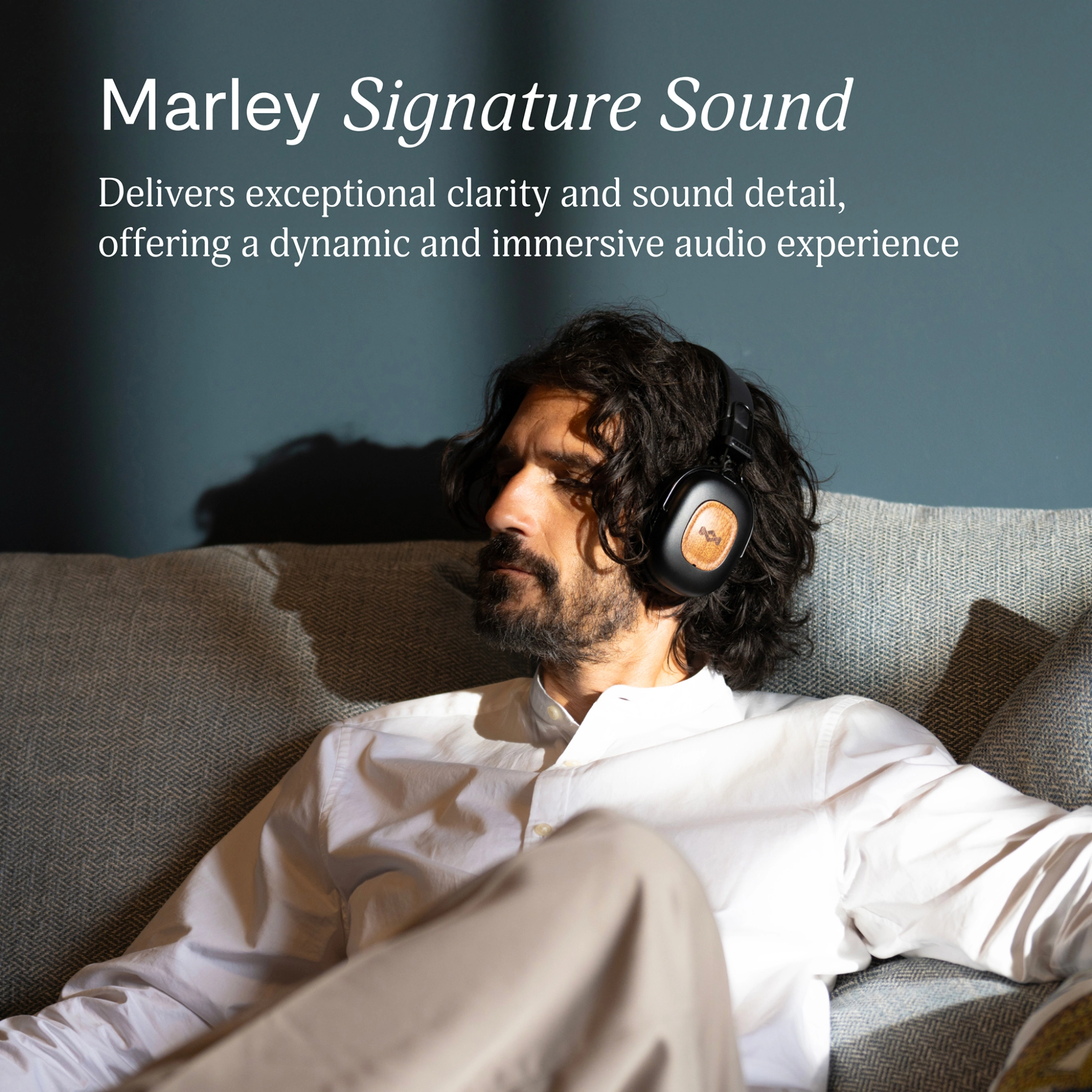 Marley Positive Vibration Rebel ANC hörlurar. Svart
