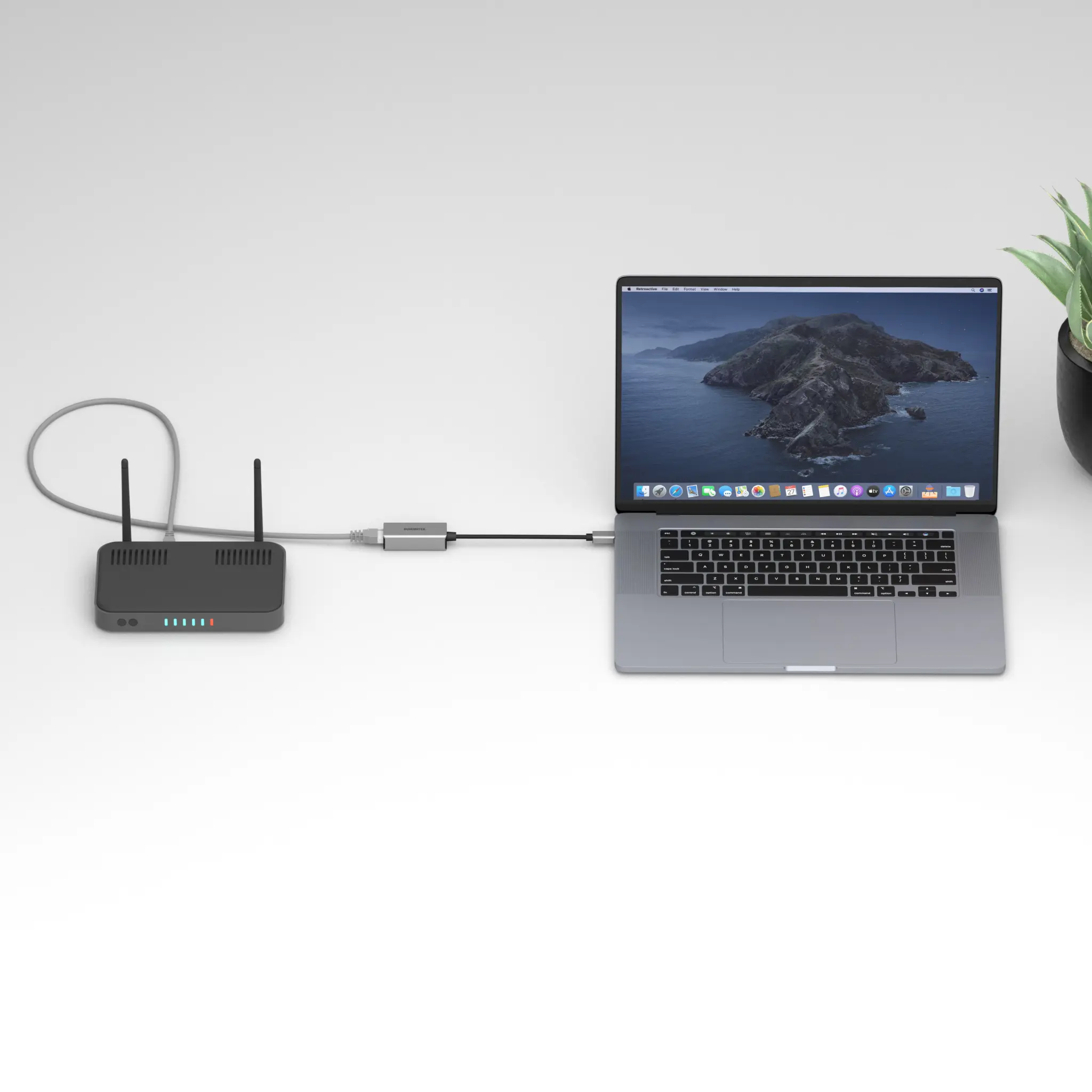 Marmitek USB-C till Ethernet adapter. 0,15m