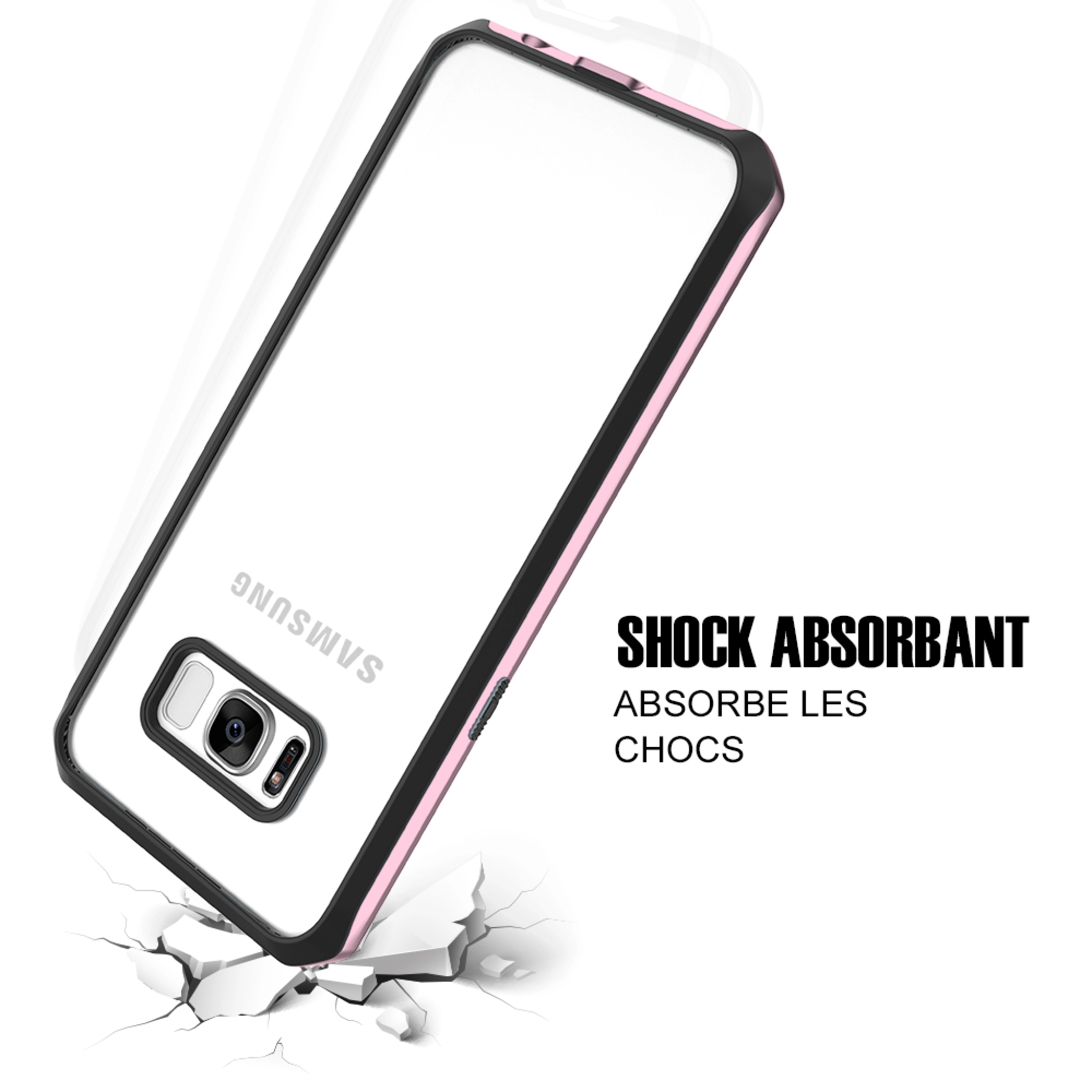 ITSKINS HYBRID EDGE skal för iPhone XS / X®. Rosa och svart