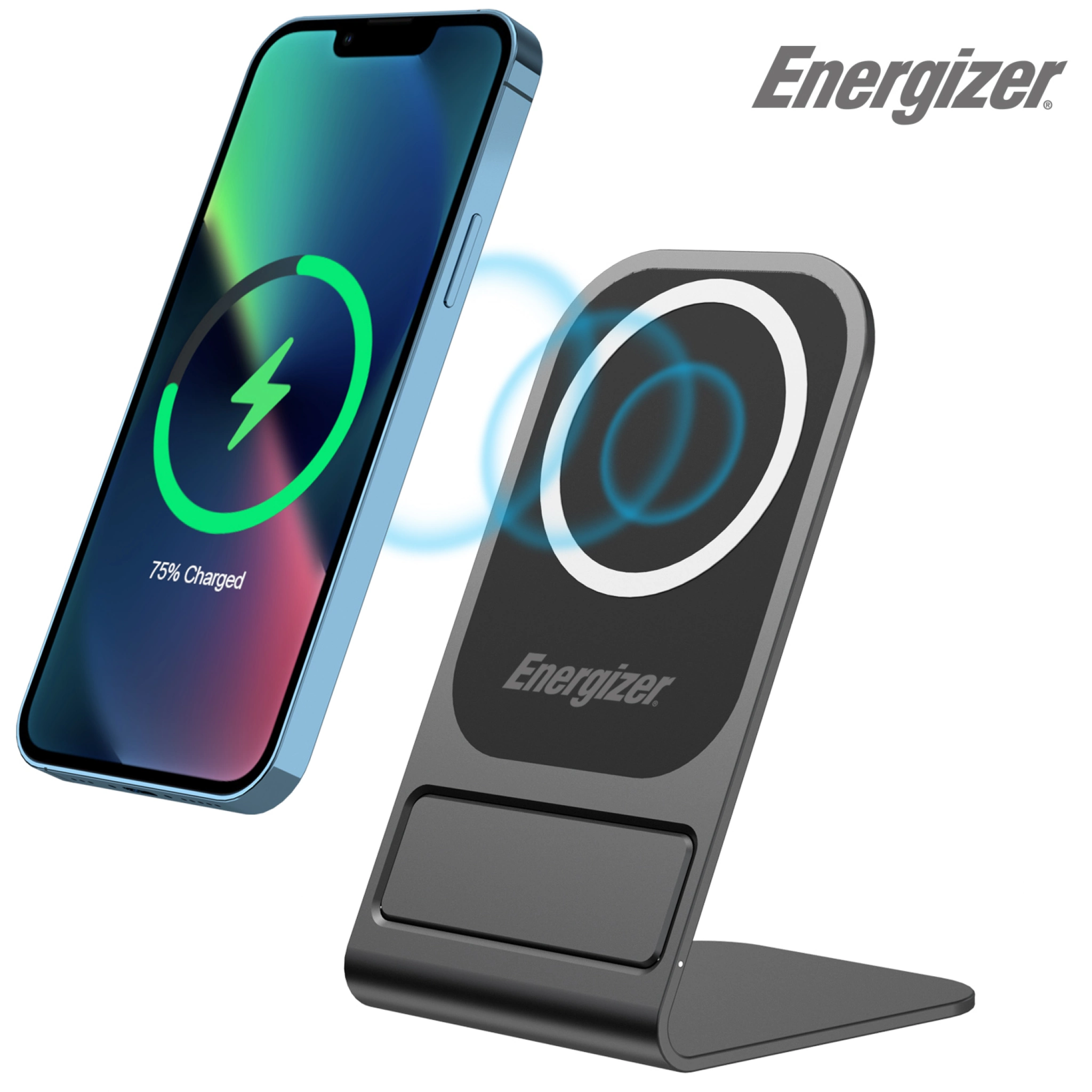 Energizer 15W trådlöst laddningsstativ. Svart