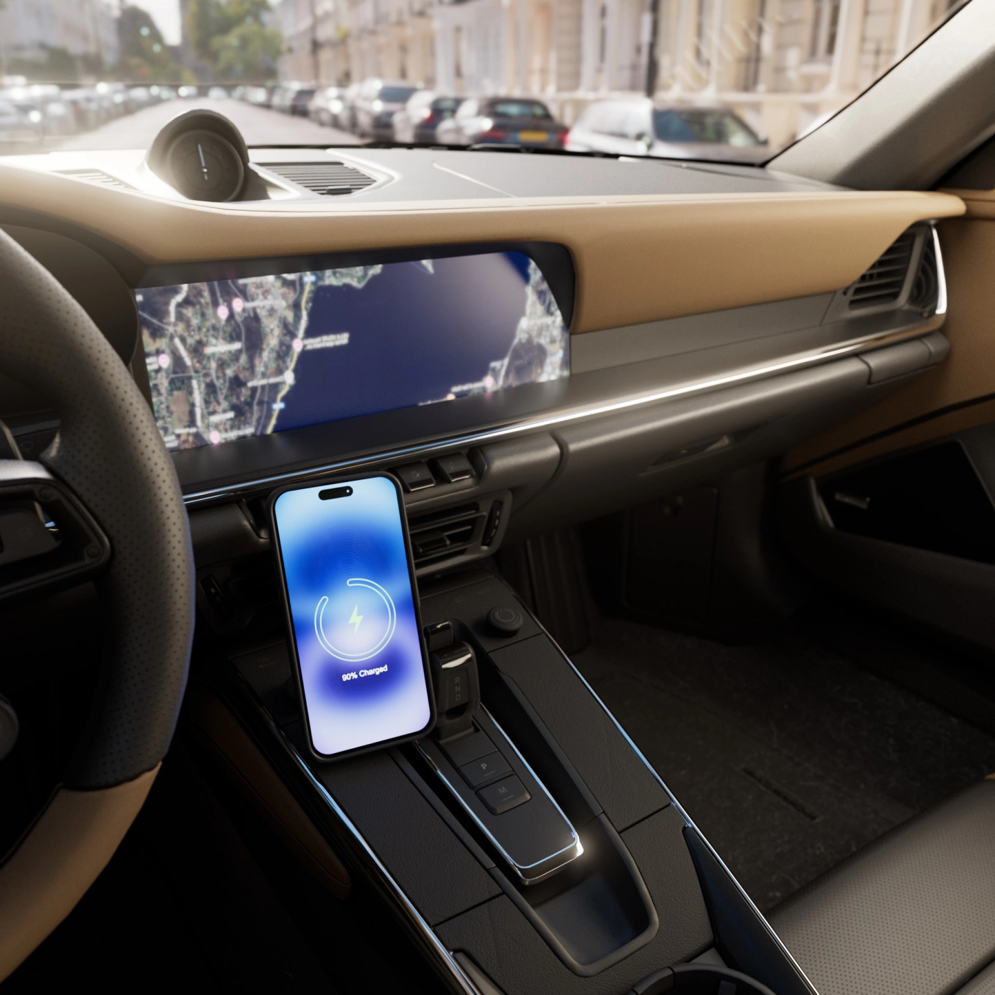 PURO Power Mag Holder magnetiskt bilfäste med Qi2 trådlös laddning