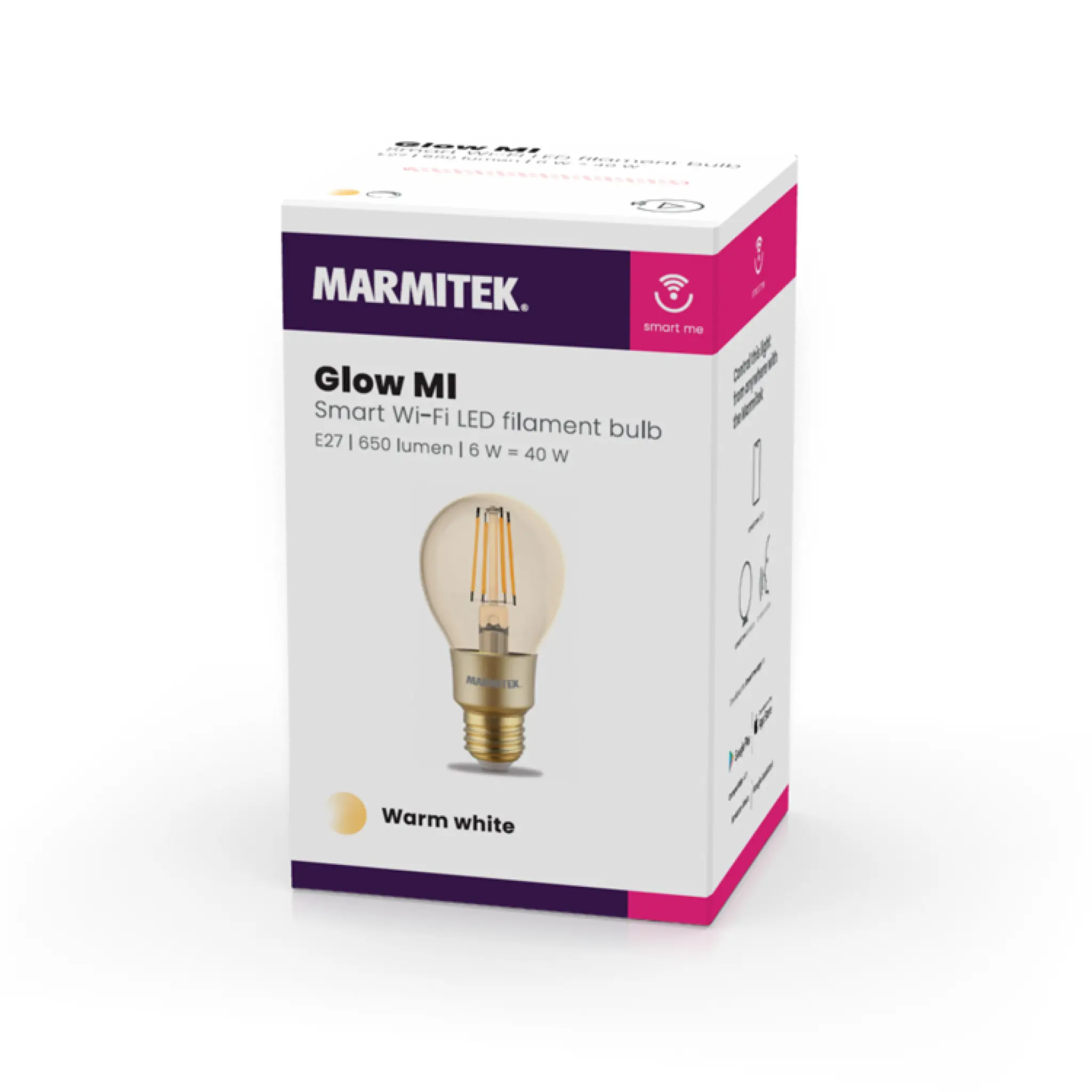 Marmitek Glow MI. E27. Varmt vitt