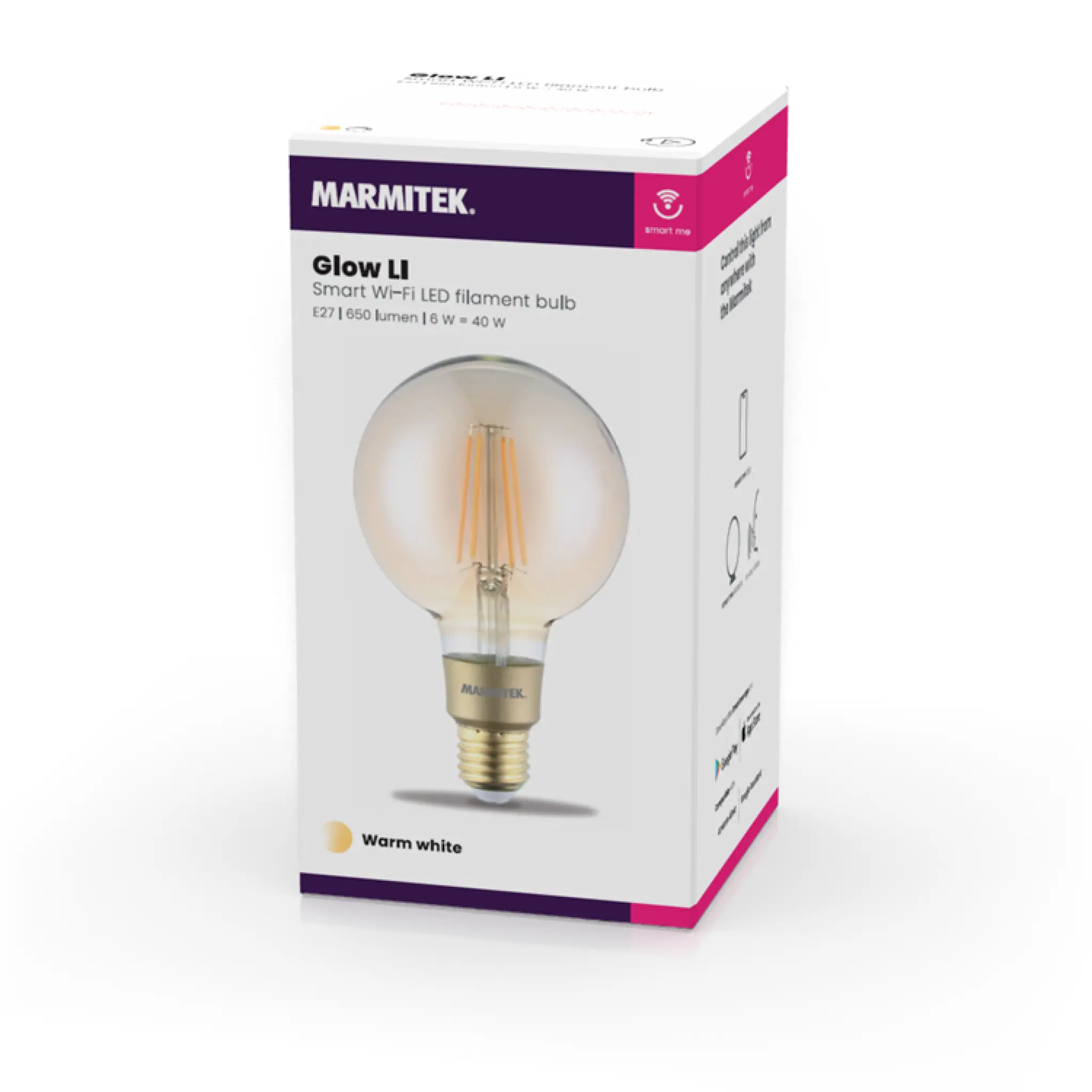 Marmitek Glow LI. E27. Varmt vitt
